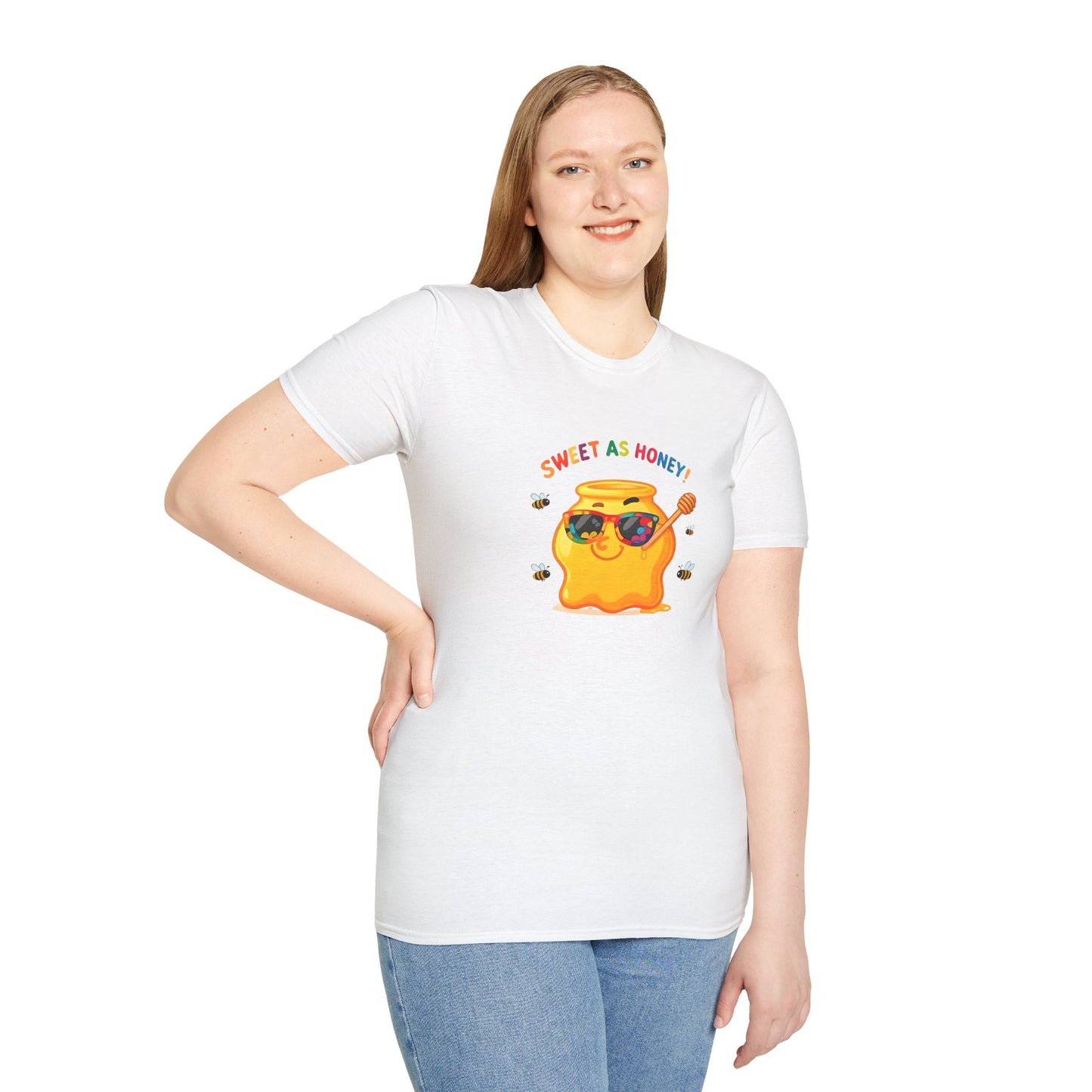 Sweet as Honey Unisex T-Shirt - Cute Graphic Tee, Casual Wear, Gift for Friends, Summer Fashion, Bee Lovers Gift