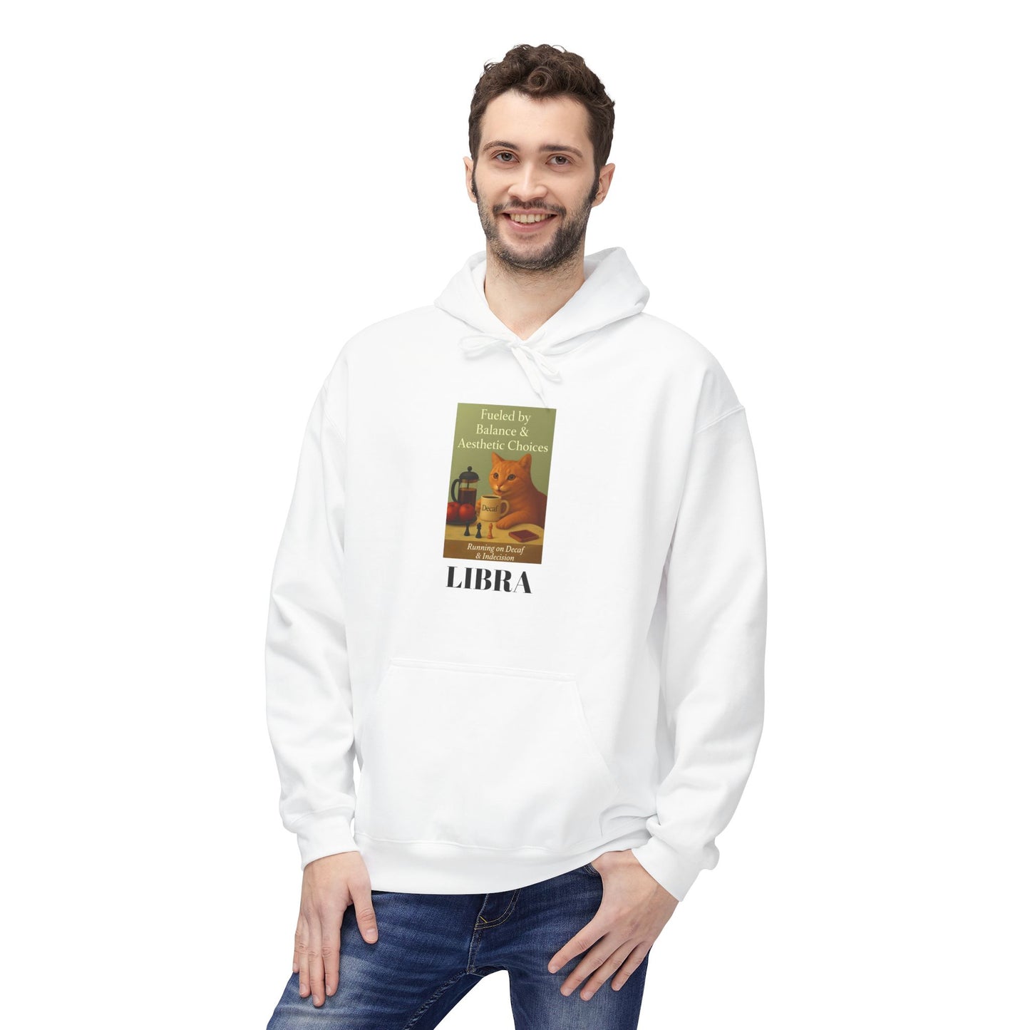 Libra Cat Unisex Hoodie, Zodiac Sign Sweatshirt, Astrology Gift