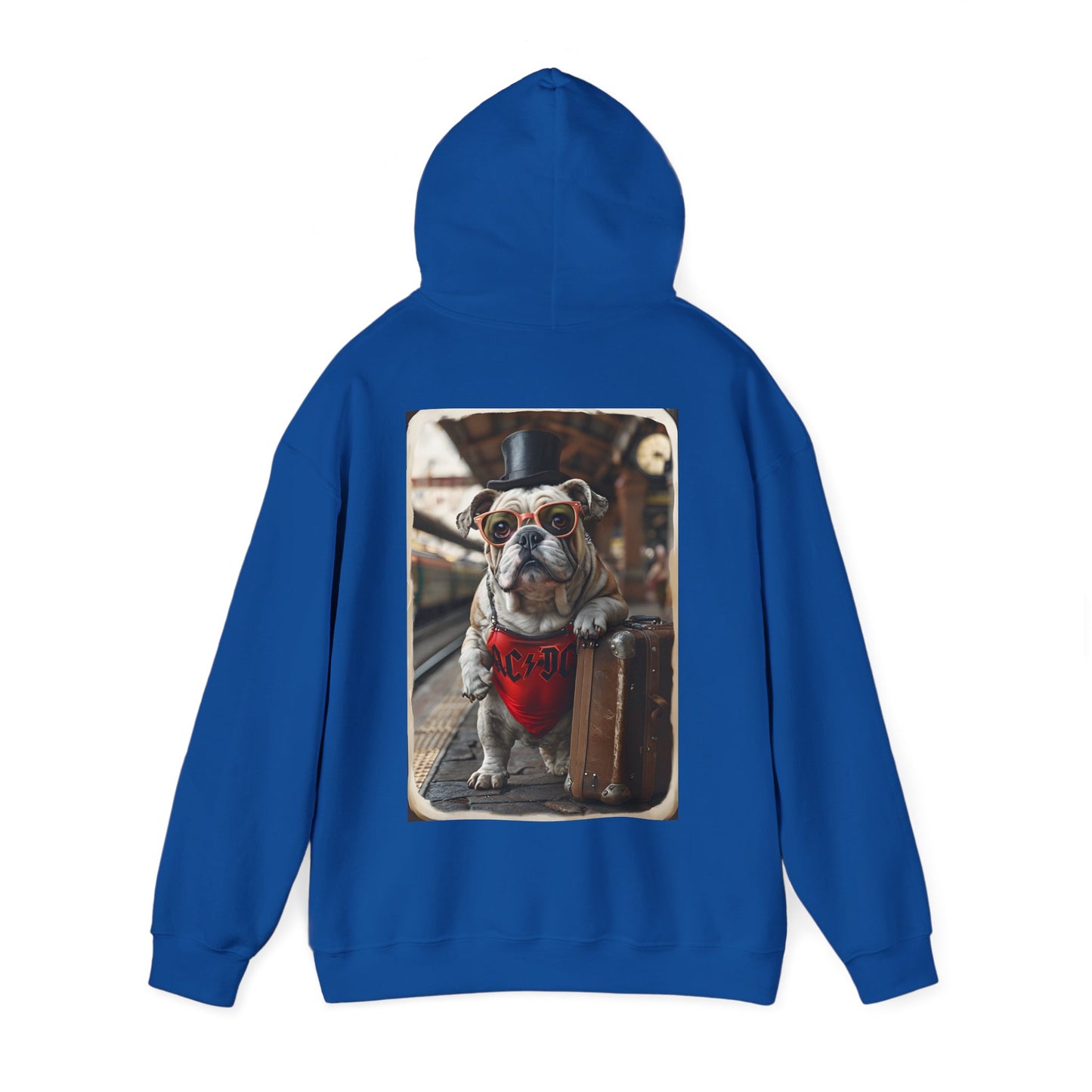 AC/DC Inspired Whole Lotta Rosie Bulldog Unisex Heavy Blend™ Hooded Sweatshirt