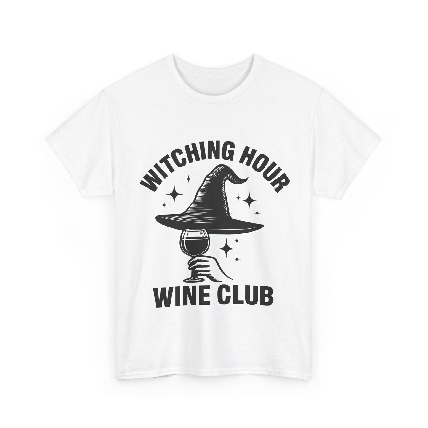 Witching Hour Wine Club Tee, Unisex Cotton Shirt, Halloween Apparel, Wine Lover Gift, Spooky Party Wear, Fun Casual Top
