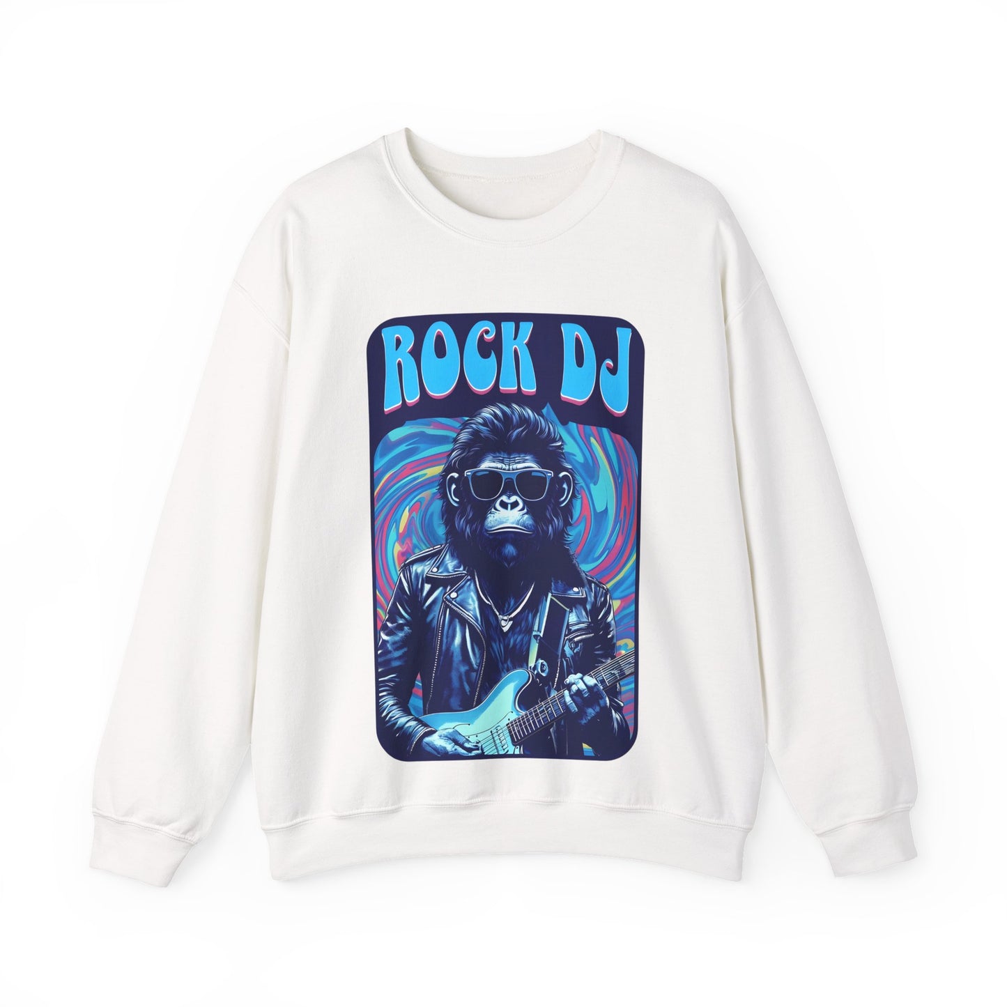 Rock DJ Ape Unisex Heavy Blend™ Rock DJ Ape Guitar, Cozy Music Lovers, Clothing, Warm Winter