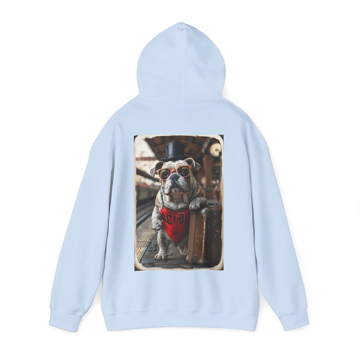 AC/DC Inspired Whole Lotta Rosie Bulldog Unisex Heavy Blend™ Hooded Sweatshirt