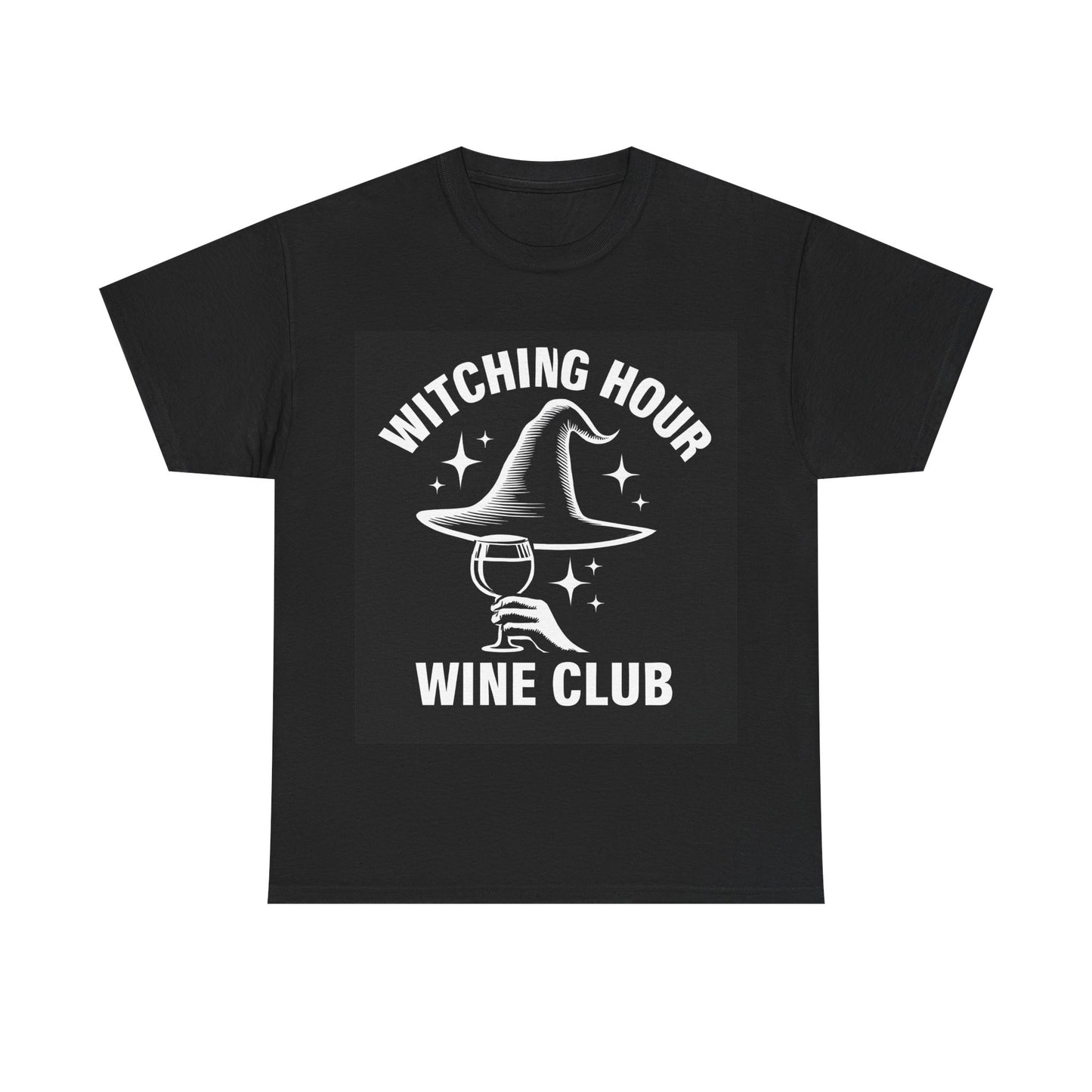Witching Hour Wine Club Tee, Unisex Cotton Shirt, Cozy Halloween Apparel, Perfect Gift for Wine Lovers, Spooky Season Outfit