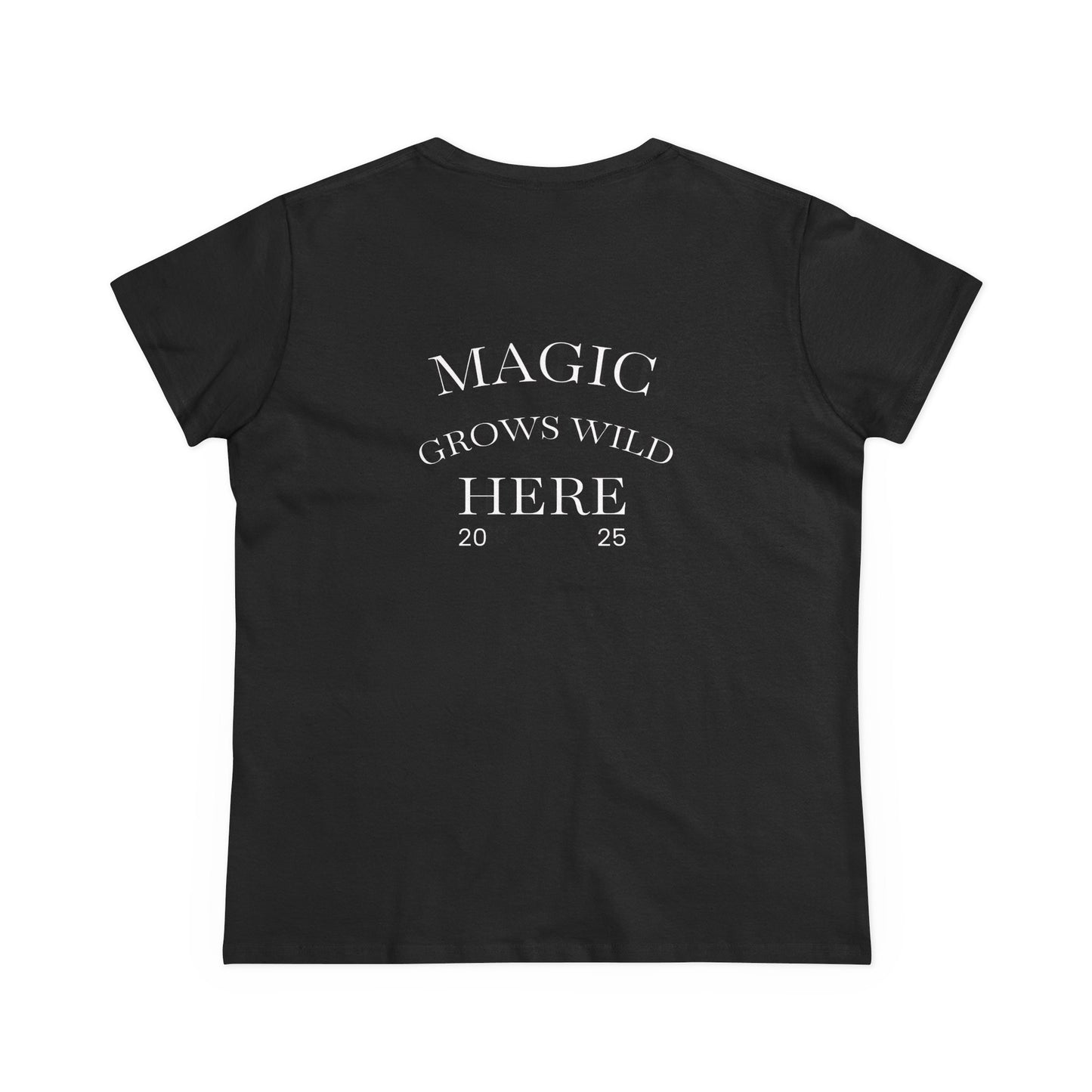 Whimsical Magic Grows Women's Tee, Unique Cotton T-Shirt, Wild Nature Graphic Shirt, Witchy Gift, Surreal Image