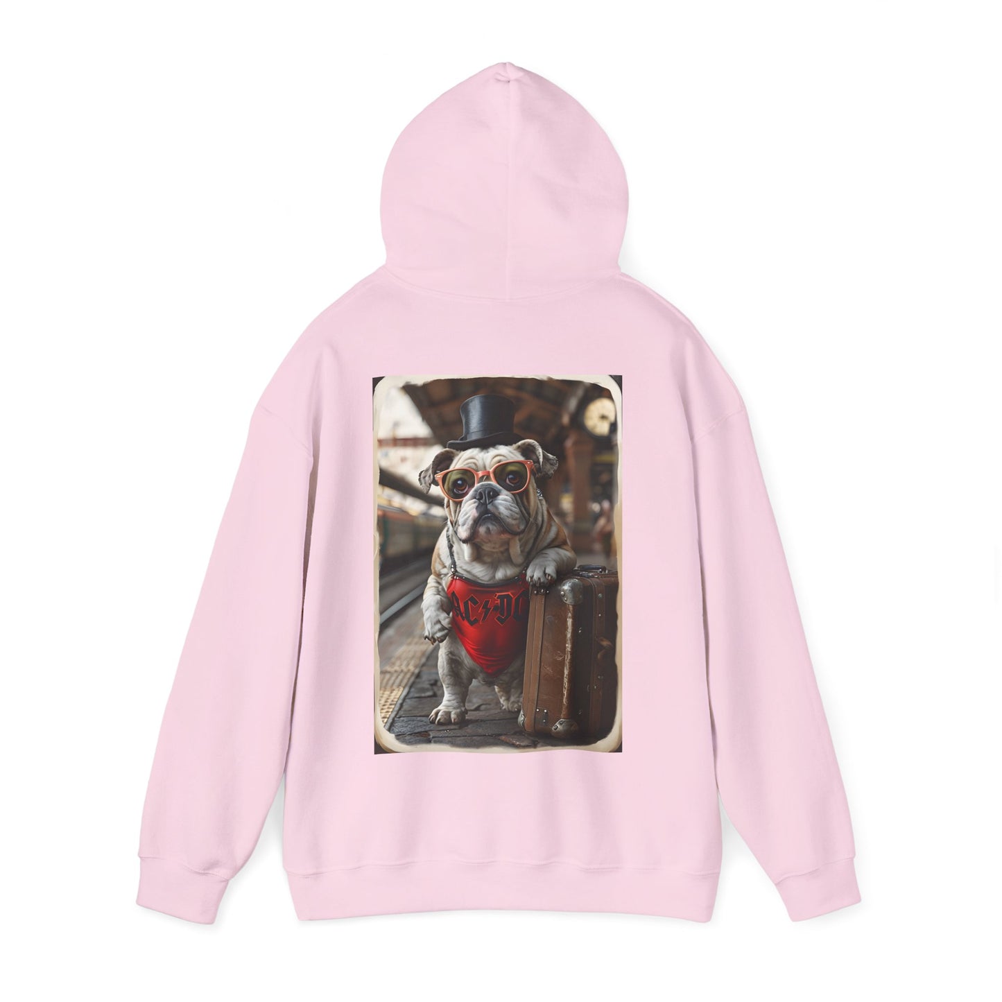AC/DC Inspired Whole Lotta Rosie Bulldog Unisex Heavy Blend™ Hooded Sweatshirt
