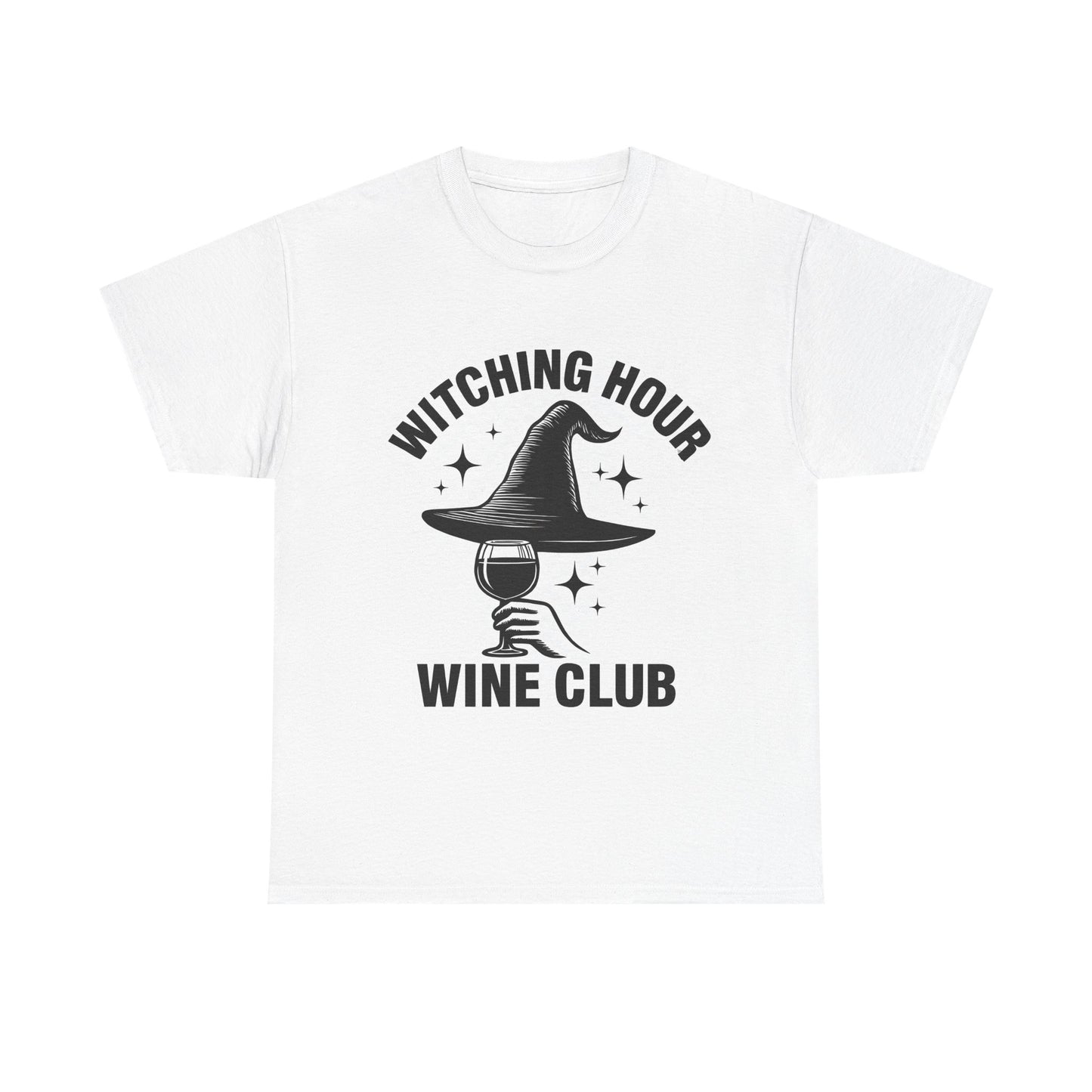 Witching Hour Wine Club Tee, Unisex Cotton Shirt, Halloween Apparel, Wine Lover Gift, Spooky Party Wear, Fun Casual Top