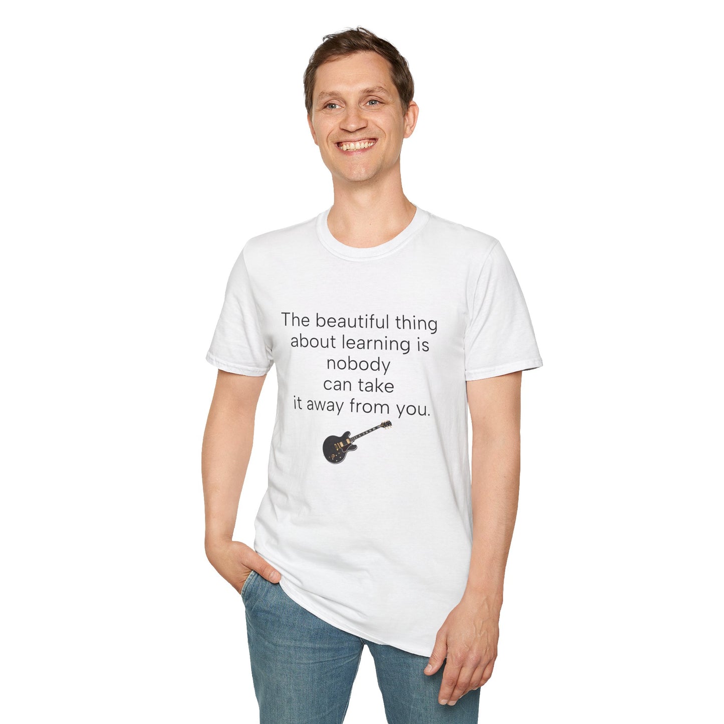 Inspirational Guitar Quote T-Shirt, Unisex Softstyle Shirt, Music Lover Gift