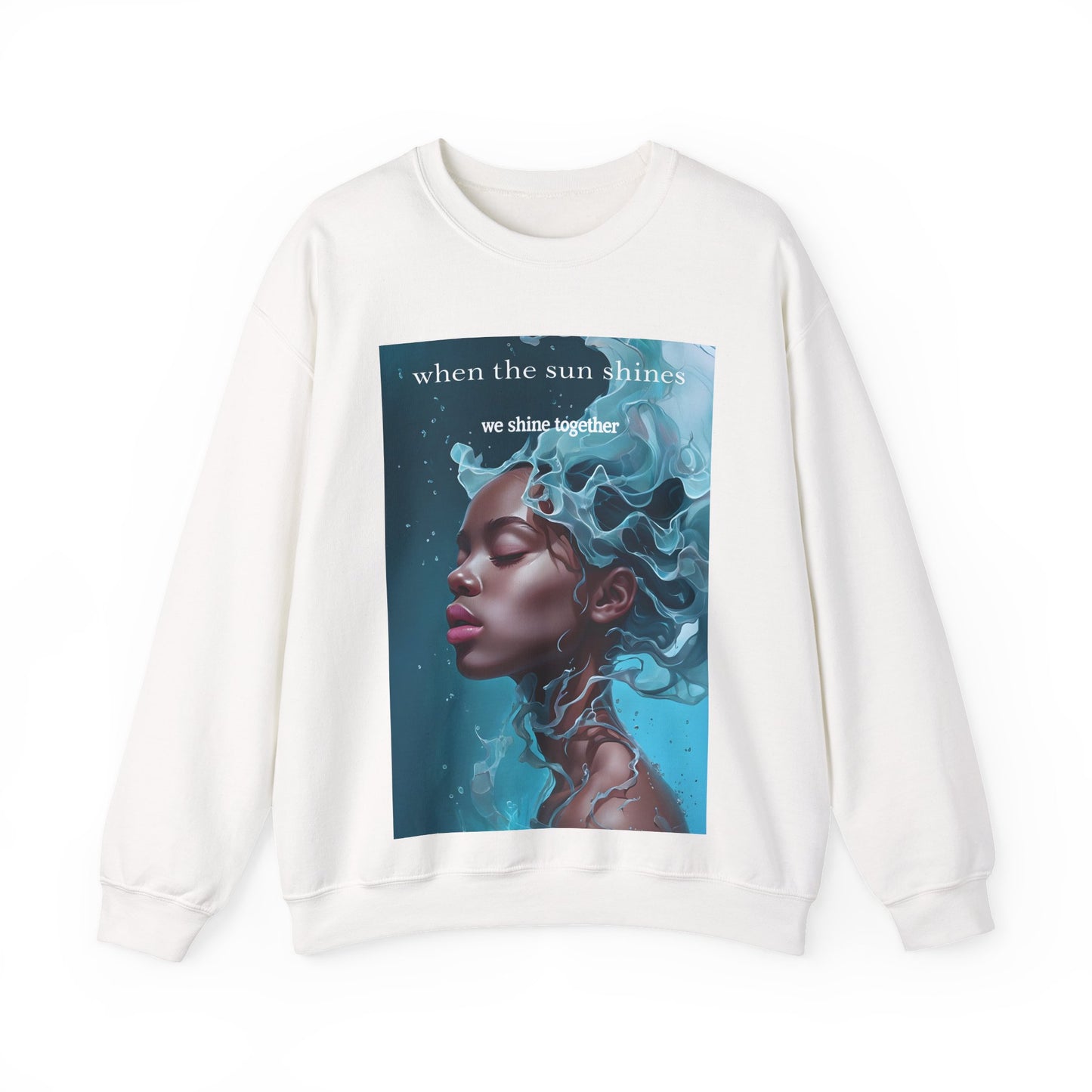 Rhianna Inspired Unisex Heavy Blend™ When the sun shines we shine together, Perfect Cozy Blend, Ribbed Collar Comfort