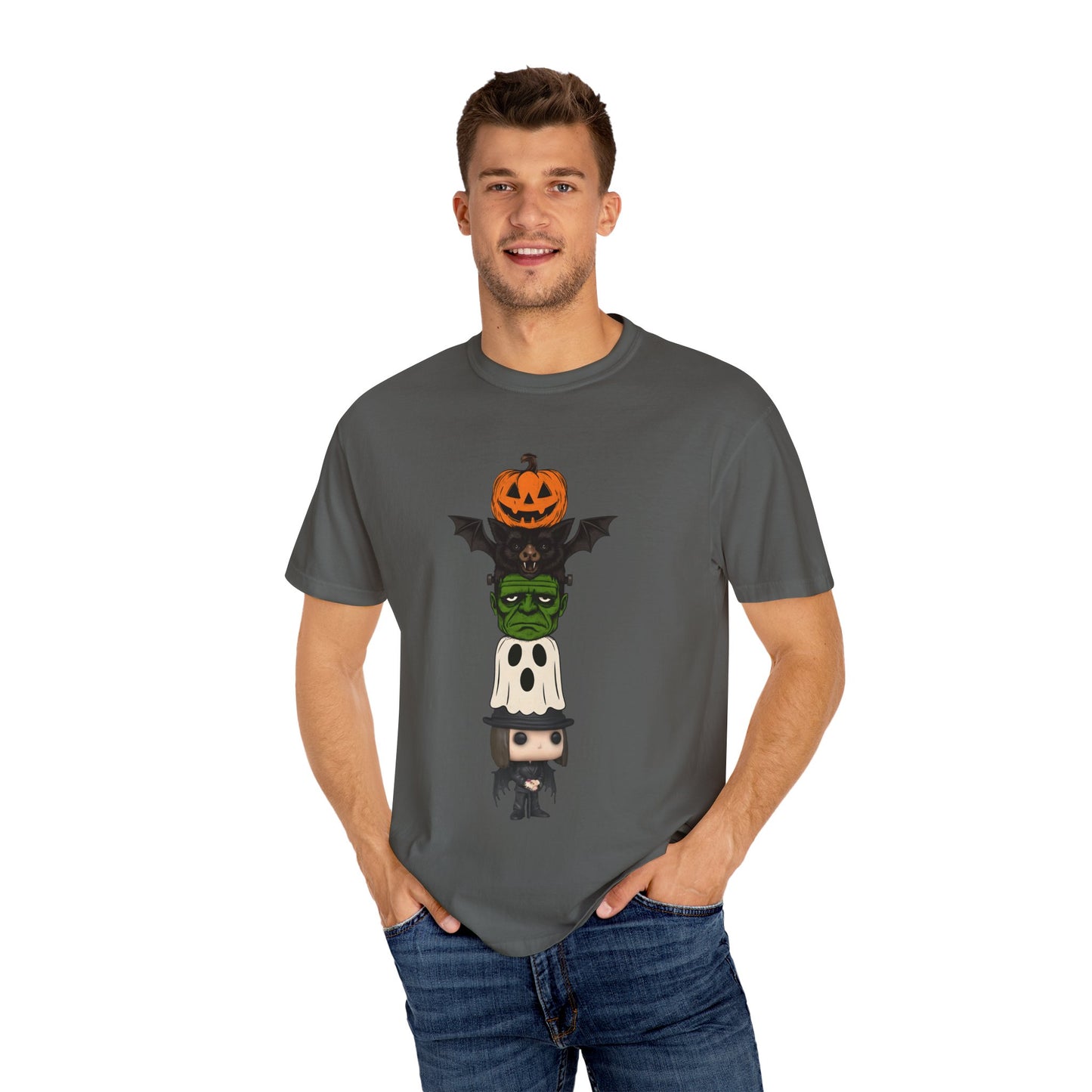 Prince of Darkness Halloween Tower T-shirt, Unisex Halloween Tee, Spooky Graphic Shirt, Fall Costume Top, Fun Ghost T-shirt, Trick or Treat Apparel
