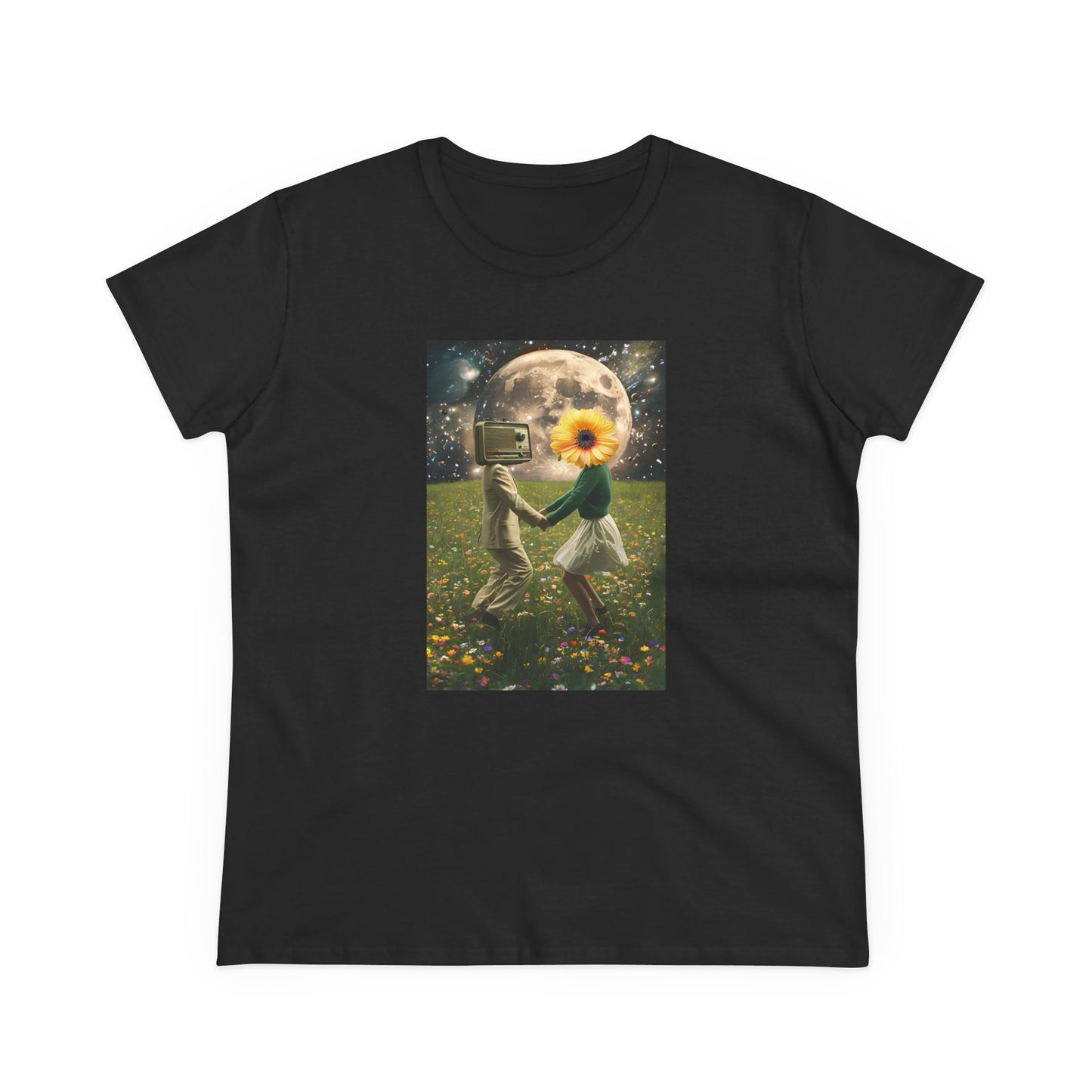 Whimsical Magic Grows Women's Tee, Unique Cotton T-Shirt, Wild Nature Graphic Shirt, Witchy Gift, Surreal Image