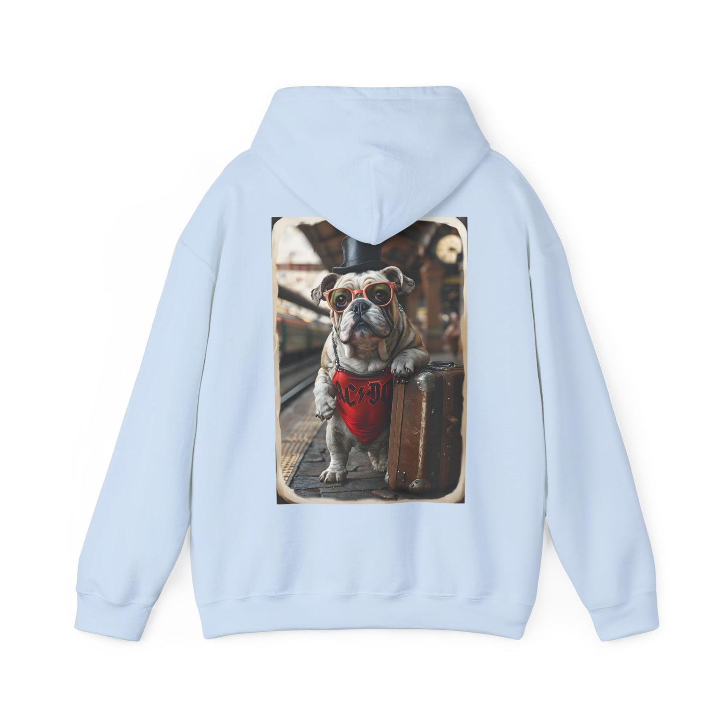 AC/DC Inspired Whole Lotta Rosie Bulldog Unisex Heavy Blend™ Hooded Sweatshirt