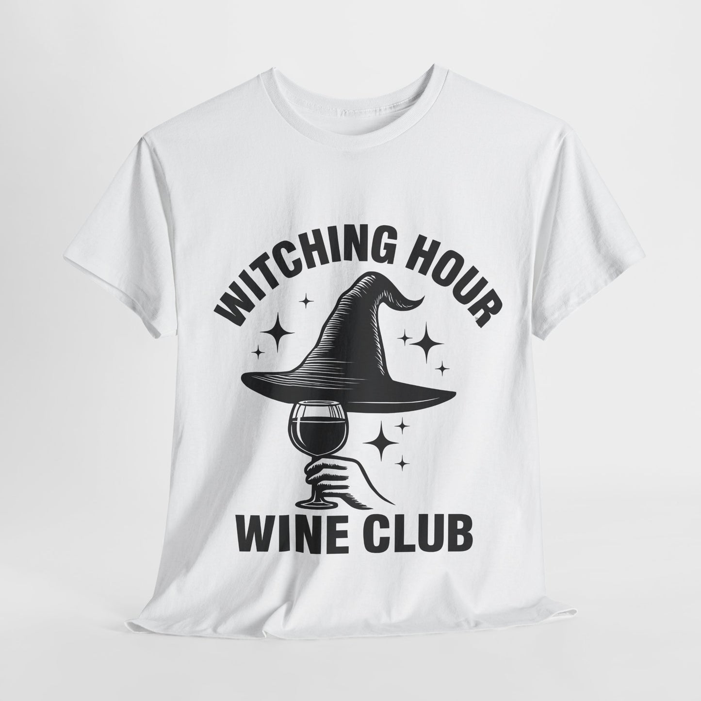Witching Hour Wine Club Tee, Unisex Cotton Shirt, Halloween Apparel, Wine Lover Gift, Spooky Party Wear, Fun Casual Top