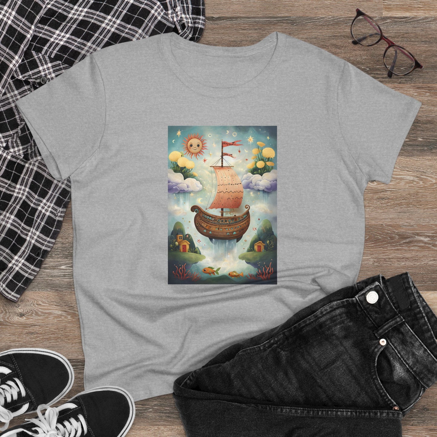 Whimsical Daydreams Tee, Casual Summer Shirt, Gift for Dreamers, Travel Vibes Tee, Inspirational Quote Top