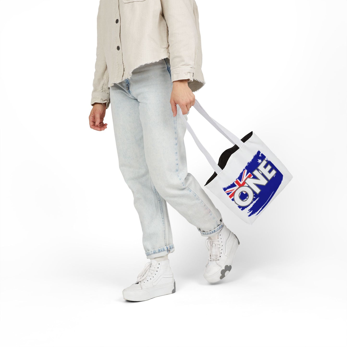 Australia Torn Map 'ONE' Canvas Tote Bag — Patriotic Aussie Market Tote