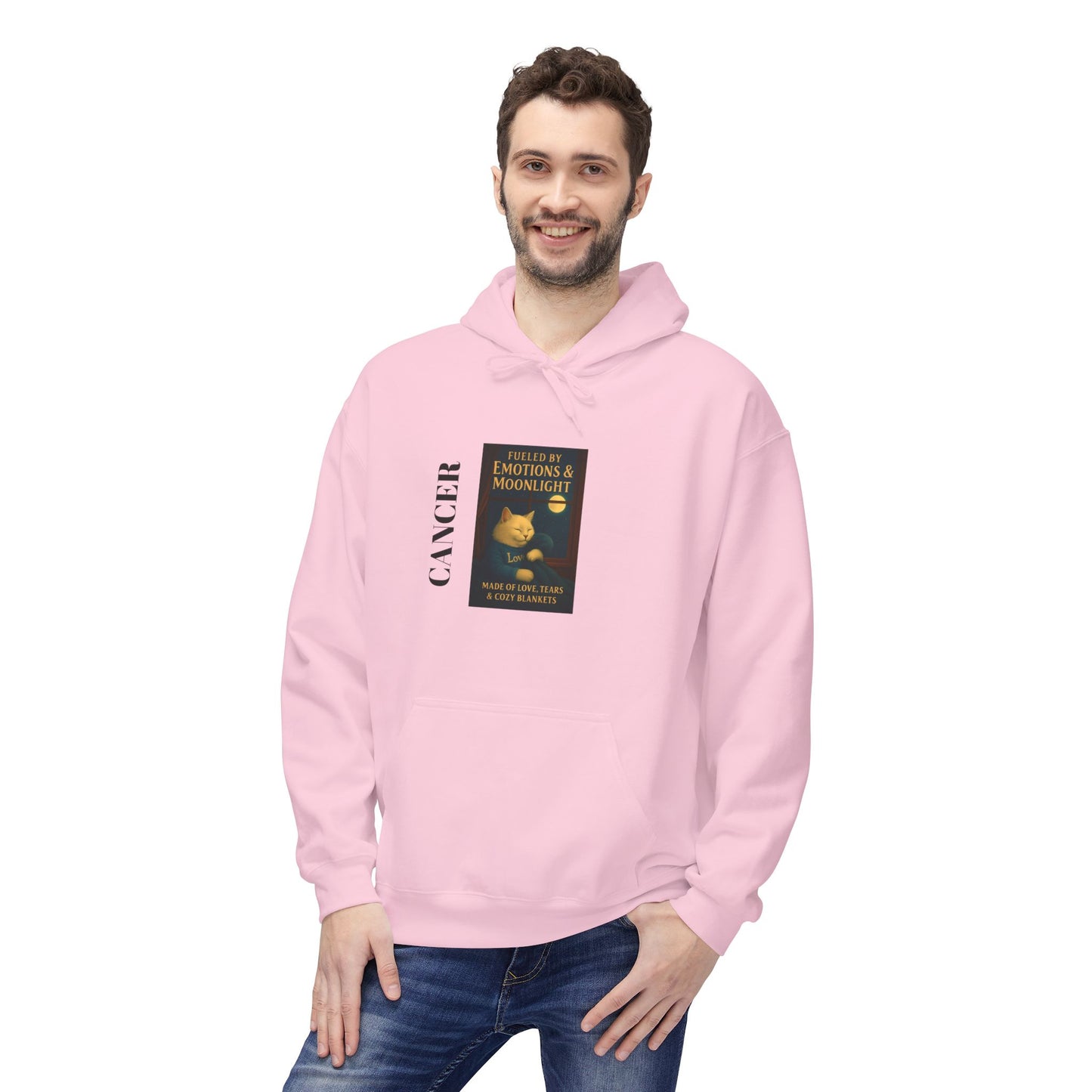 Cancer Zodiac Cat Moonlight Hooded Sweatshirt