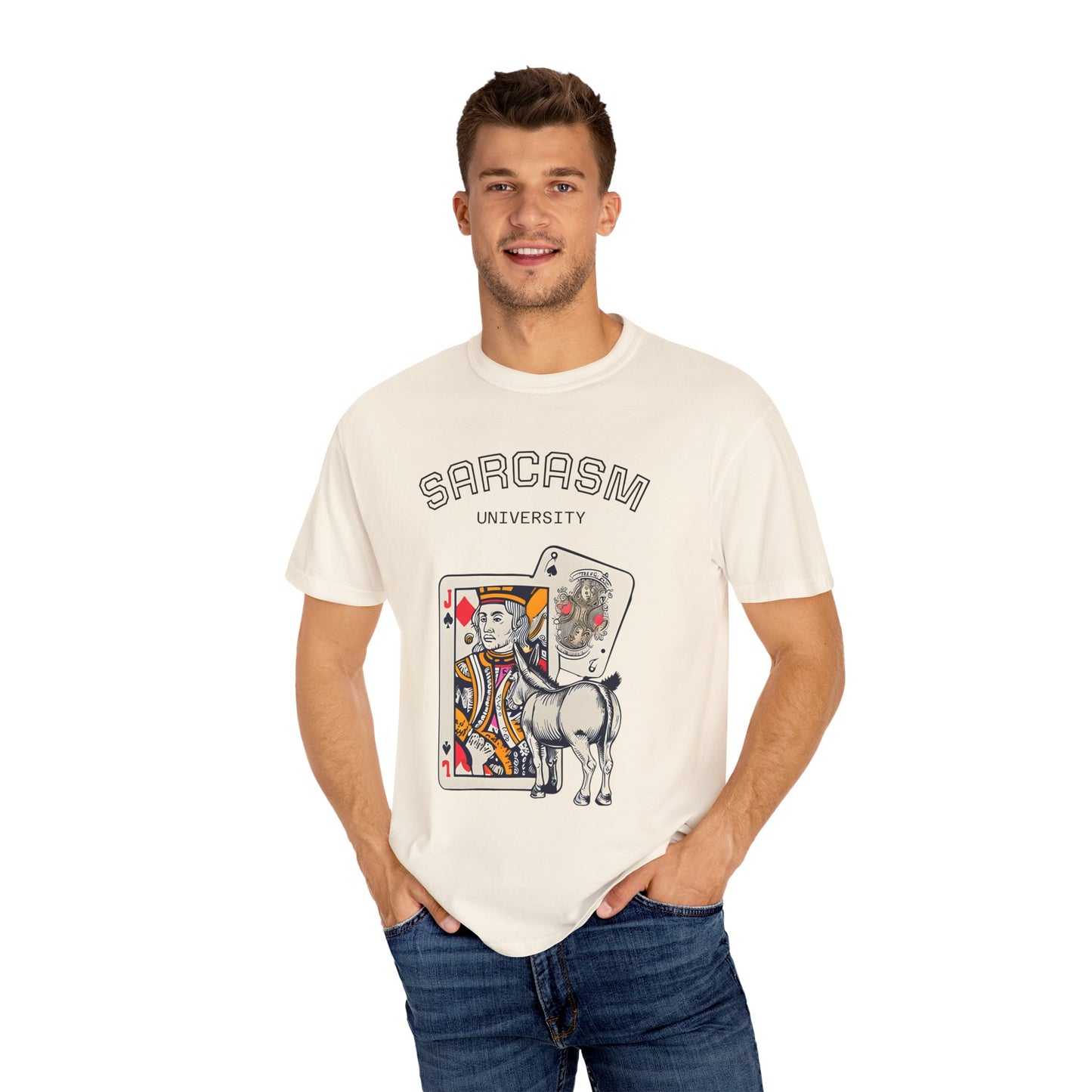 Sarcasm University, Whimsical Jackass Graphic Unisex T-Shirt, Gift for that special Jackass in your life, Cool Casual Wear, Perfect Gift