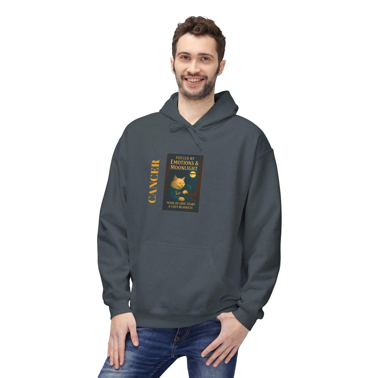 Cancer Zodiac Cat Moonlight Hooded Sweatshirt