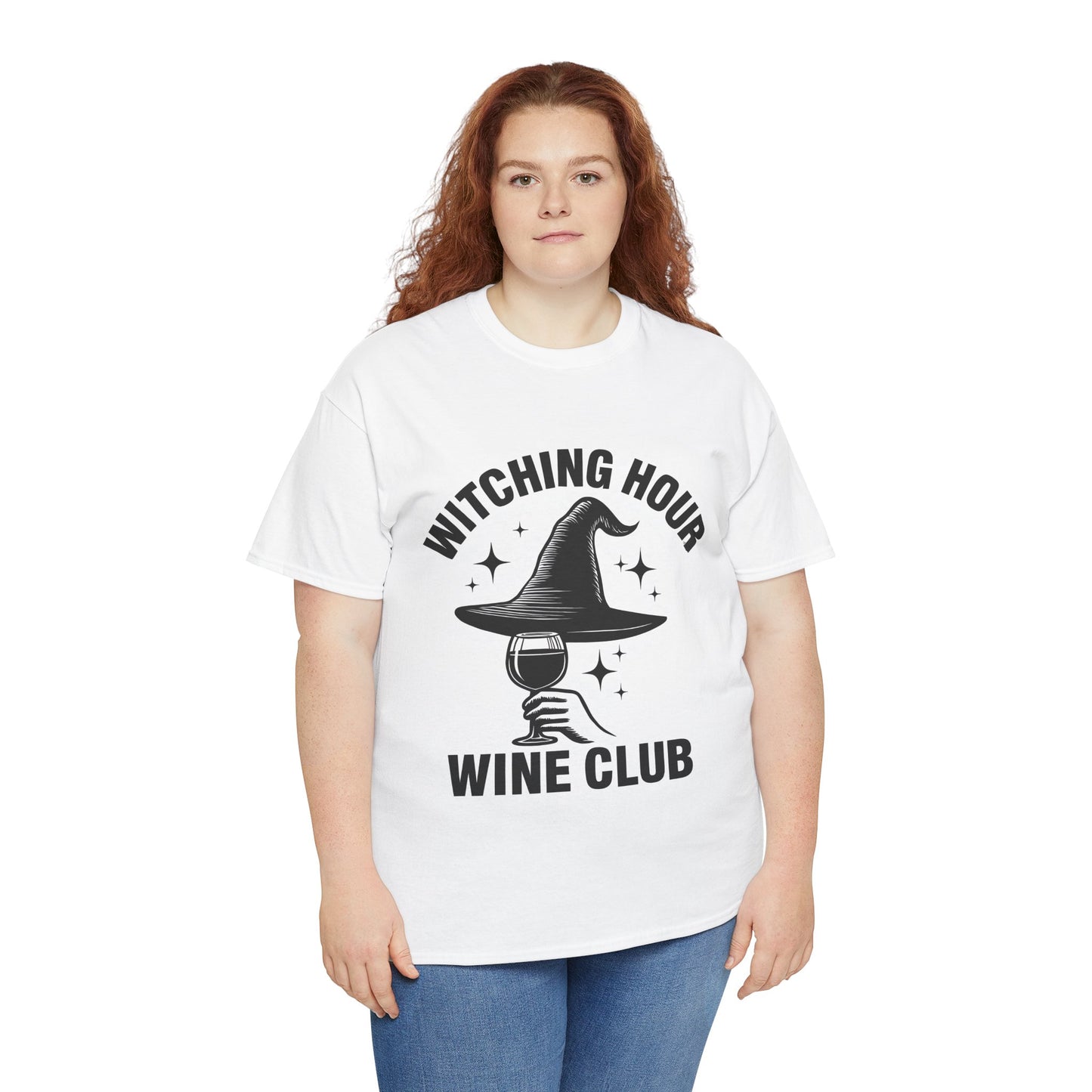 Witching Hour Wine Club Tee, Unisex Cotton Shirt, Halloween Apparel, Wine Lover Gift, Spooky Party Wear, Fun Casual Top