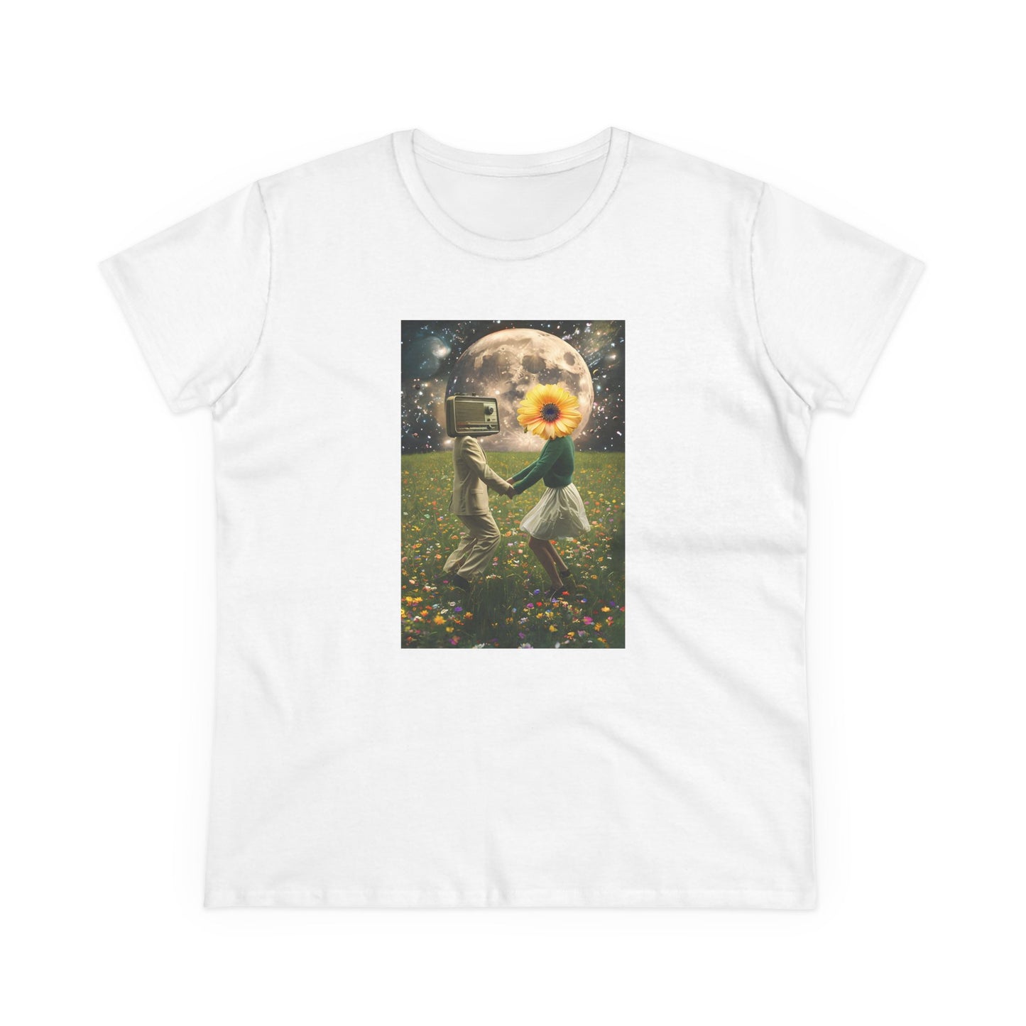 Whimsical Magic Grows Women's Tee, Unique Cotton T-Shirt, Wild Nature Graphic Shirt, Witchy Gift, Surreal Image