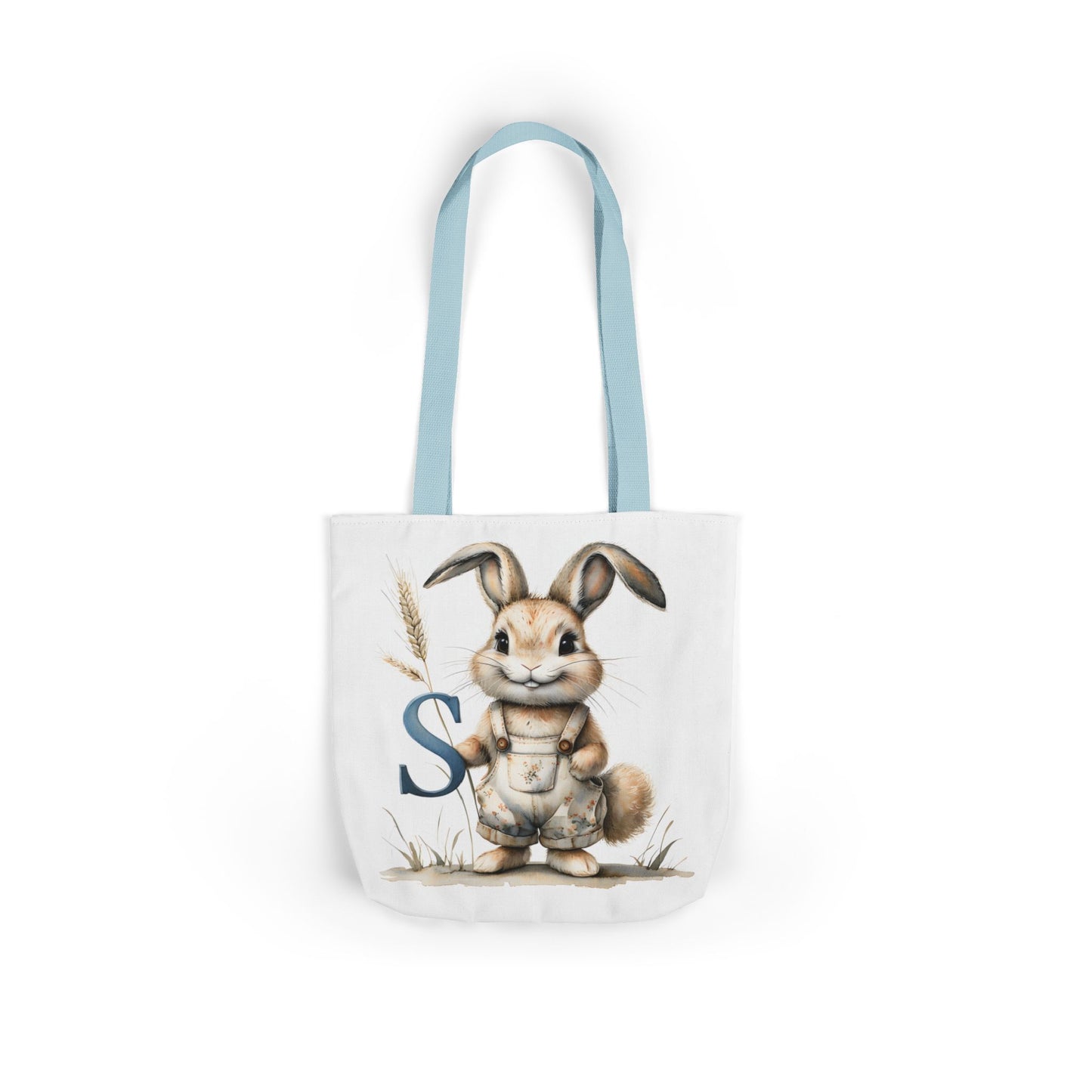 Adorable Letter S Bunny Canvas Tote Bag | Cute Easter Gift, Eco-Friendly Shopper, Spring Decor, Farmhouse Style