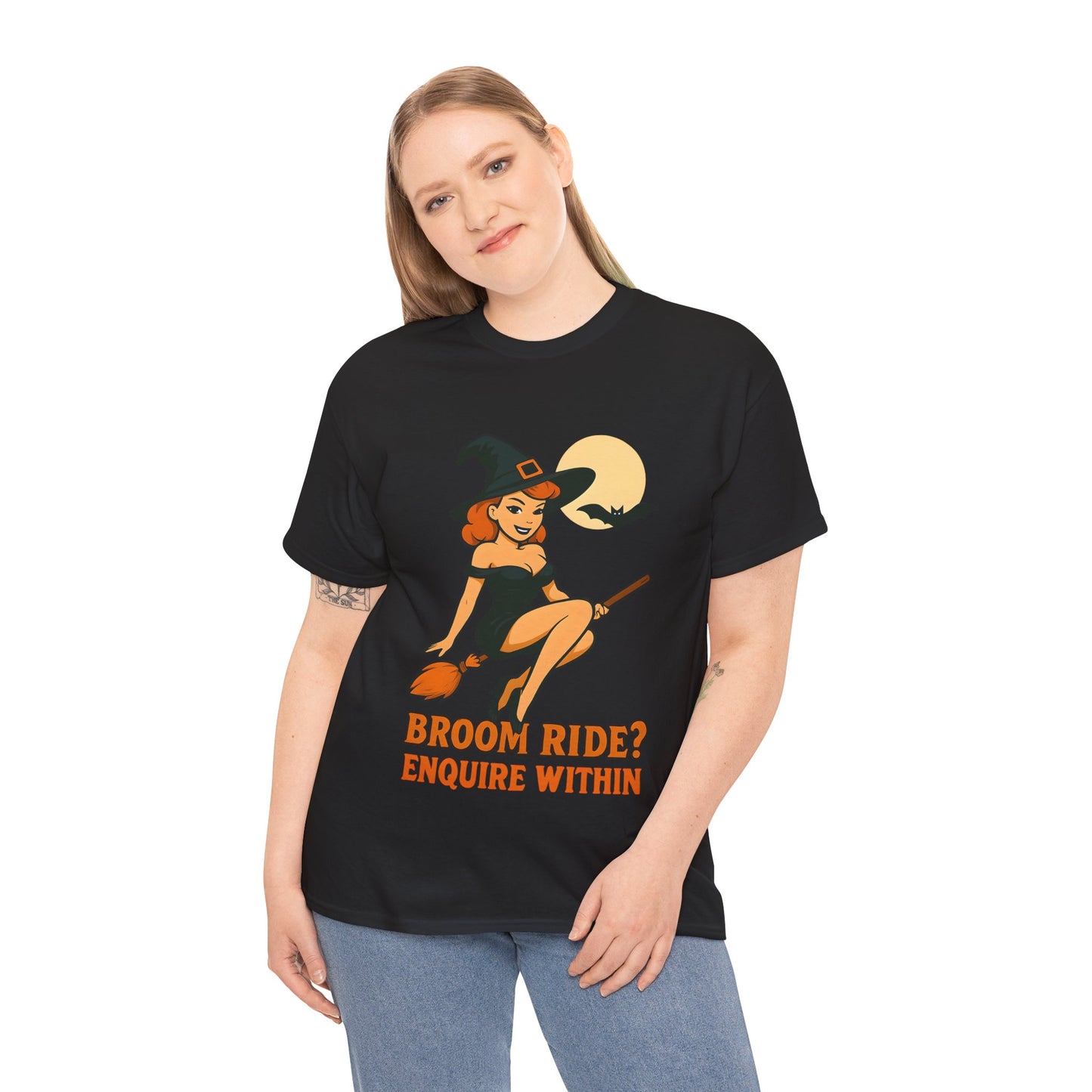Halloween Witch Tee, Unisex Cotton T-Shirt, Spooky Apparel, Cute Halloween Shirt, Witchy Gifts, Fun Costume Top
