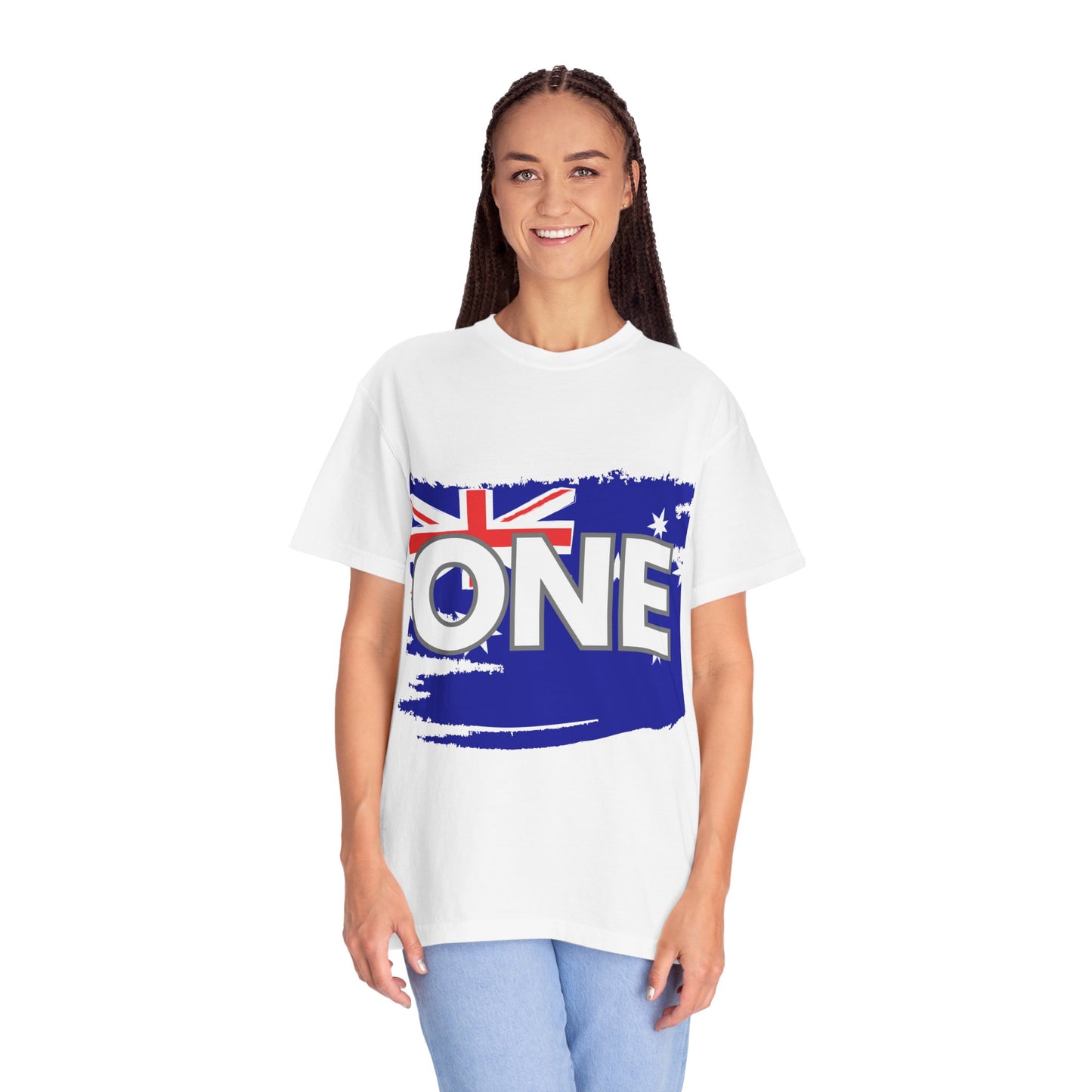 ONE Australia Unity T-Shirt — Aussie Torn Flag Map Graphic Tee