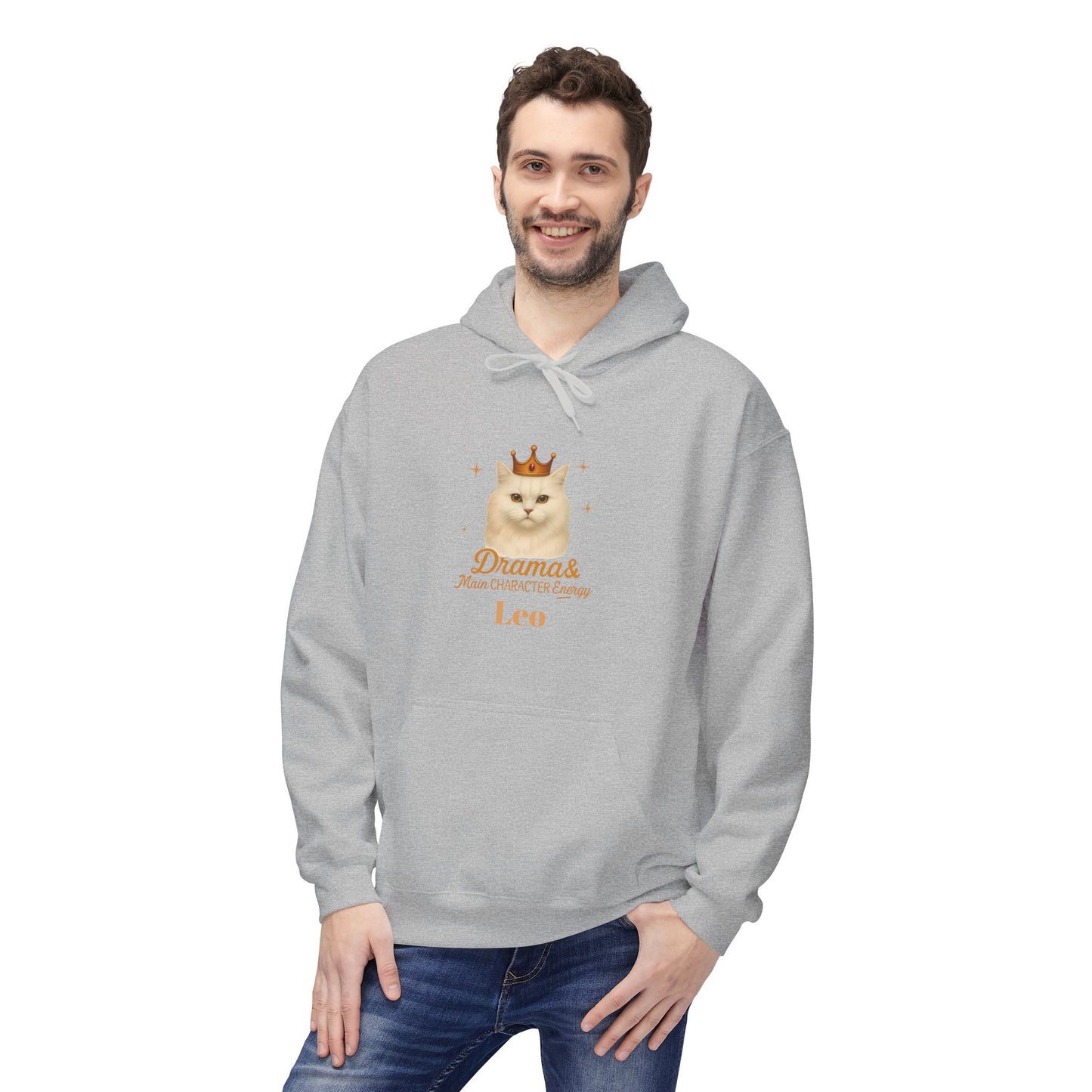 Leo Cat Drama & Main Character Energy Hoodie