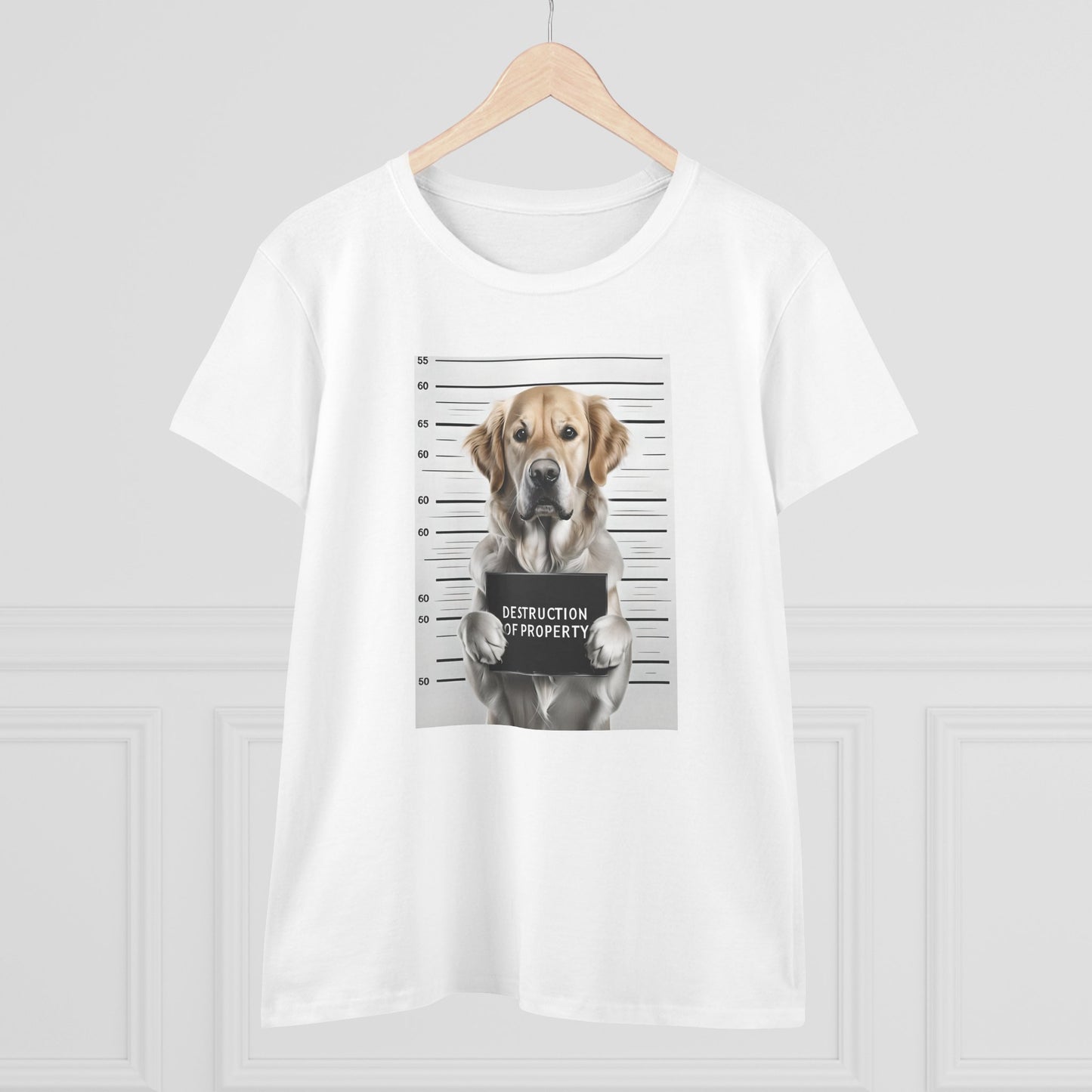 Playful Dog Mugshot Tee for Animal Lovers, Funny Shirt, Gift for Dog Moms, Pet Lovers Apparel, Cute Cotton Tee