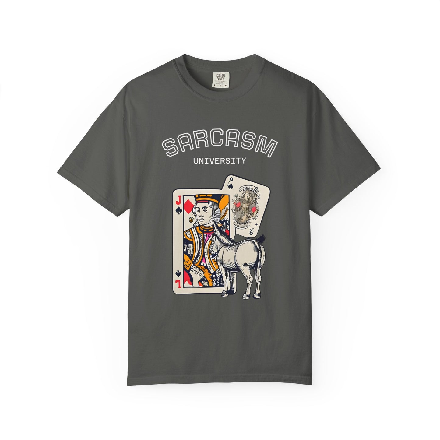Sarcasm University, Whimsical Jackass Graphic Unisex T-Shirt, Gift for that special Jackass in your life, Cool Casual Wear, Perfect Gift