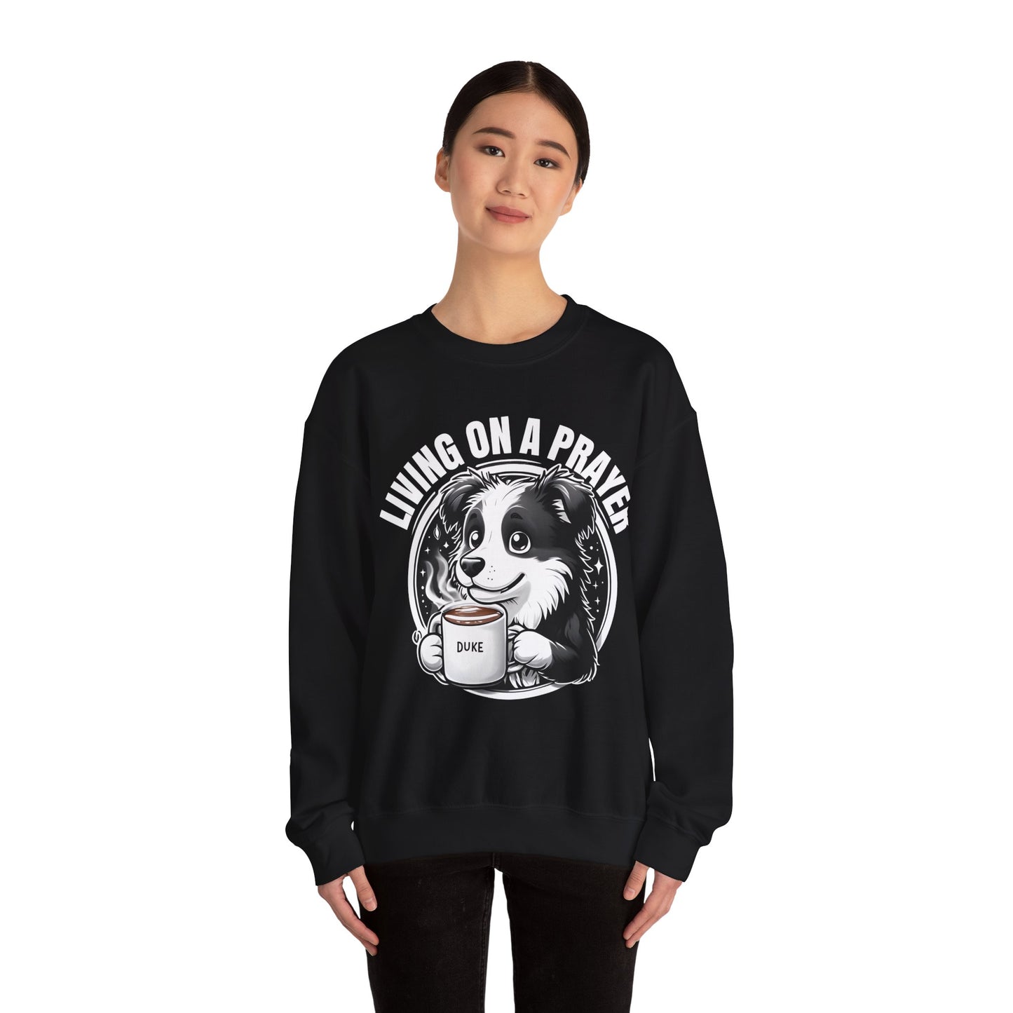 Bon Jovi Inspired Unisex Heavy Blend™ Border Collie Crewneck, Cozy Unisex Sweater, Dog Lover Gift, Comfortable Pullover, Ethically Made