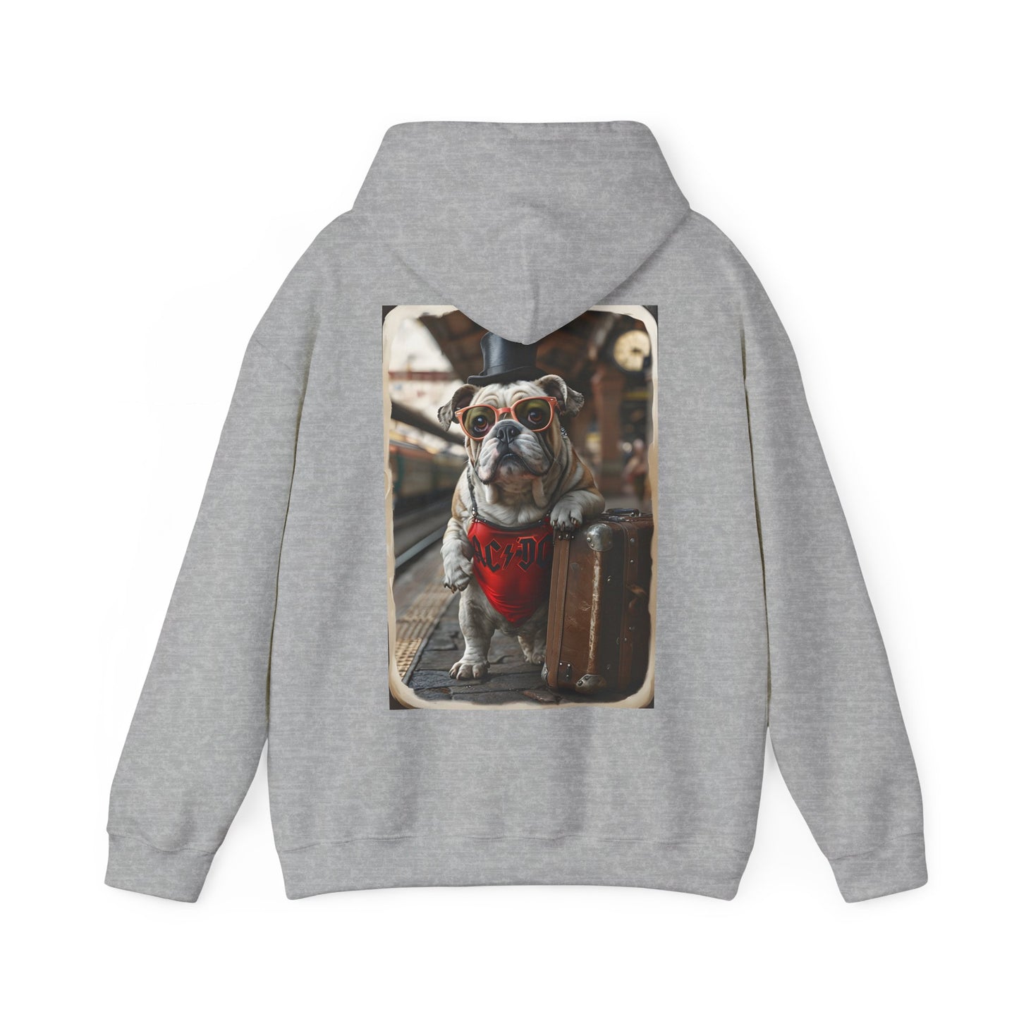 AC/DC Inspired Whole Lotta Rosie Bulldog Unisex Heavy Blend™ Hooded Sweatshirt