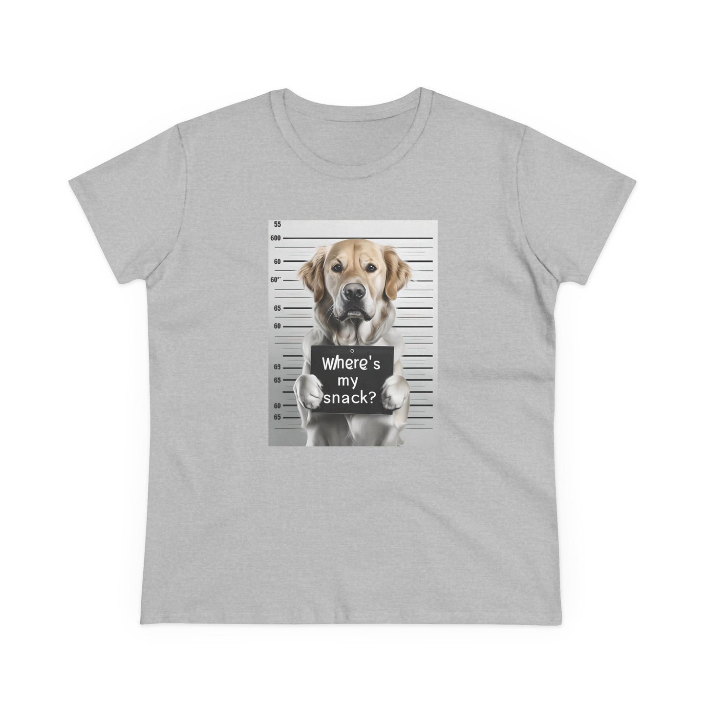 Funny Dog Tee - Where's My Snack? for Pet Lovers, Gift for Dog Moms, Casual Wear, Animal Humour, Cozy Everyday Top