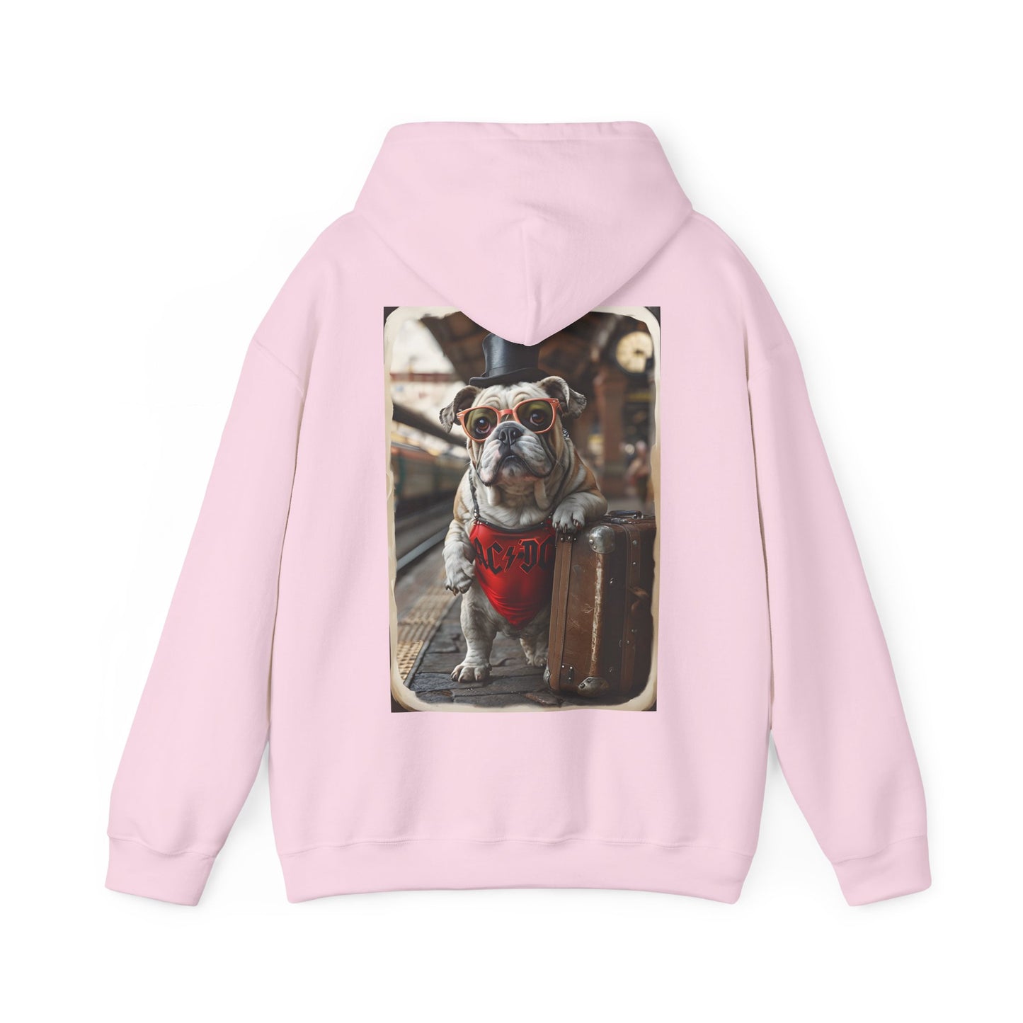 AC/DC Inspired Whole Lotta Rosie Bulldog Unisex Heavy Blend™ Hooded Sweatshirt