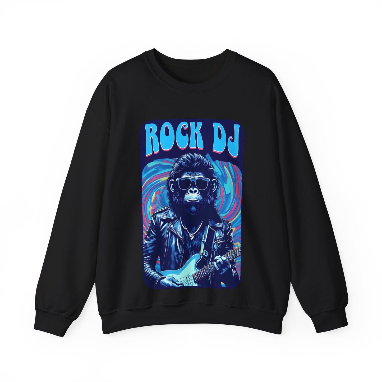 Rock DJ Ape Unisex Heavy Blend™ Rock DJ Ape Guitar, Cozy Music Lovers, Clothing, Warm Winter
