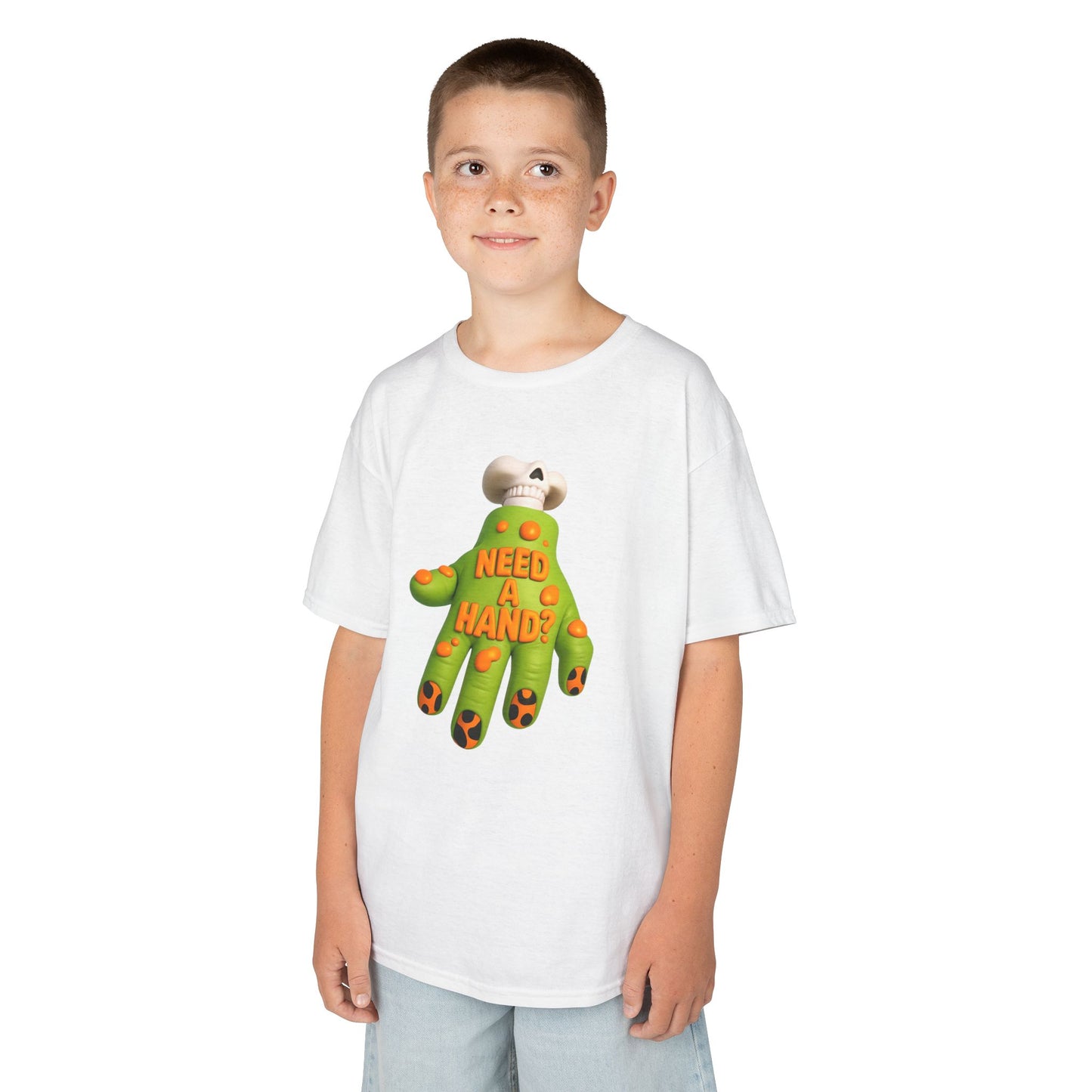 Playful Kids Tee with 'Need a Hand?' Design - Fun Gift, Unique Children's Clothing, Halloween Costume, Family Gatherings, Everyday Wear