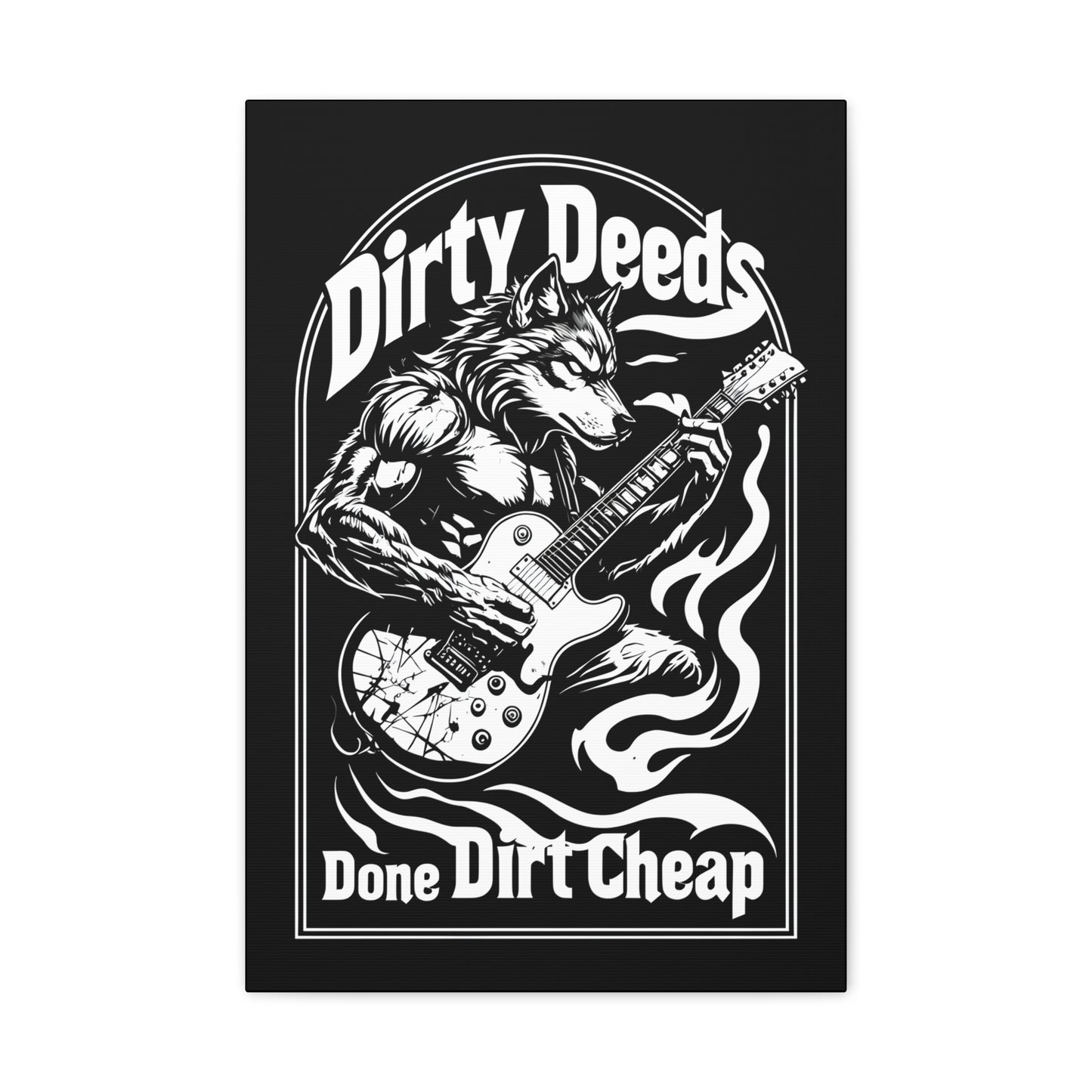 Canvas Wall Art, Vintage Rock Band, Retro Music Legend Top, Dirty Deeds, Classic Rocker Gift, Music