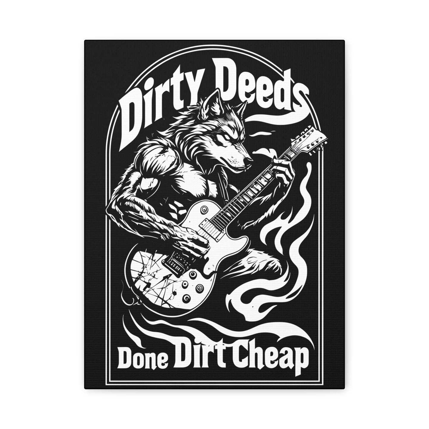 Canvas Wall Art, Vintage Rock Band, Retro Music Legend Top, Dirty Deeds, Classic Rocker Gift, Music
