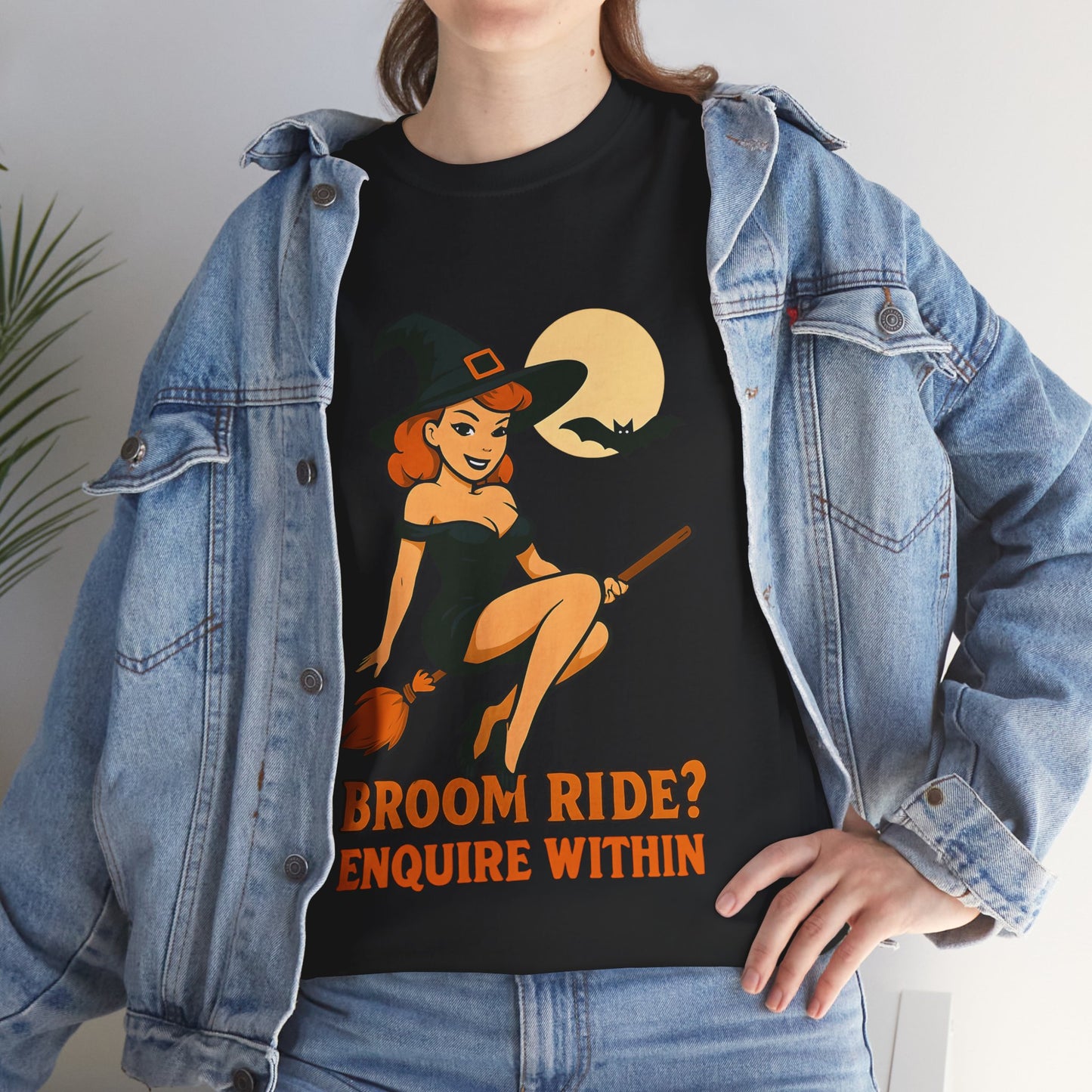 Halloween Witch Tee, Unisex Cotton T-Shirt, Spooky Apparel, Cute Halloween Shirt, Witchy Gifts, Fun Costume Top