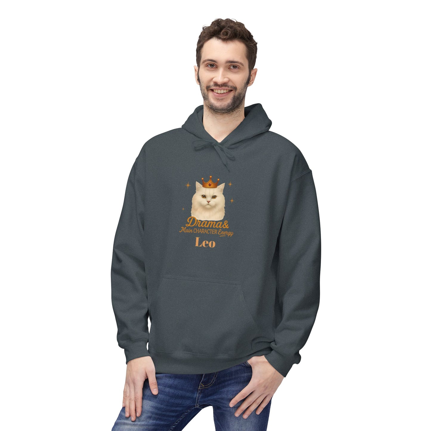Leo Cat Drama & Main Character Energy Hoodie