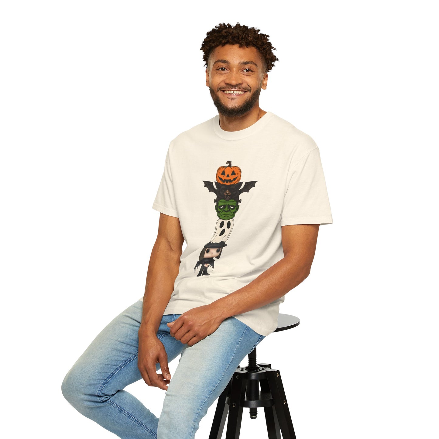 Prince of Darkness Halloween Tower T-shirt, Unisex Halloween Tee, Spooky Graphic Shirt, Fall Costume Top, Fun Ghost T-shirt, Trick or Treat Apparel