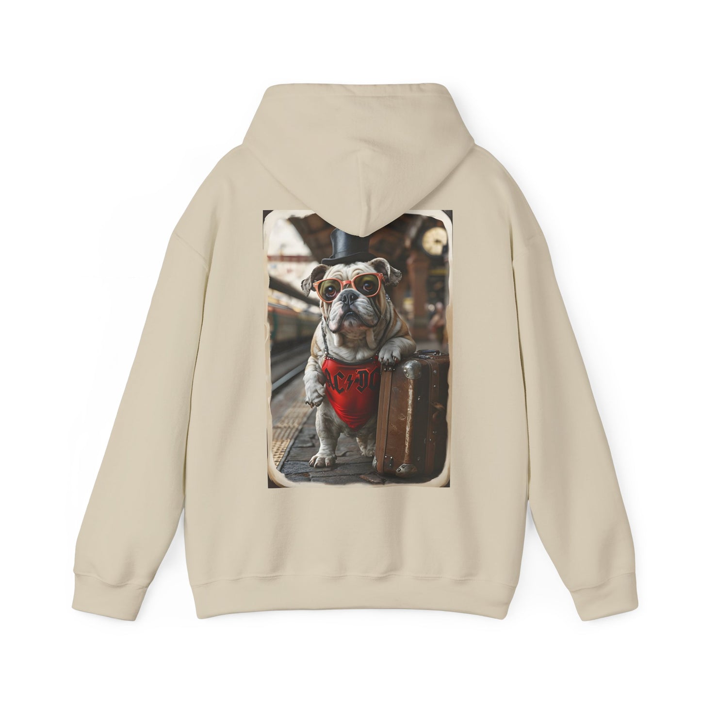 AC/DC Inspired Whole Lotta Rosie Bulldog Unisex Heavy Blend™ Hooded Sweatshirt
