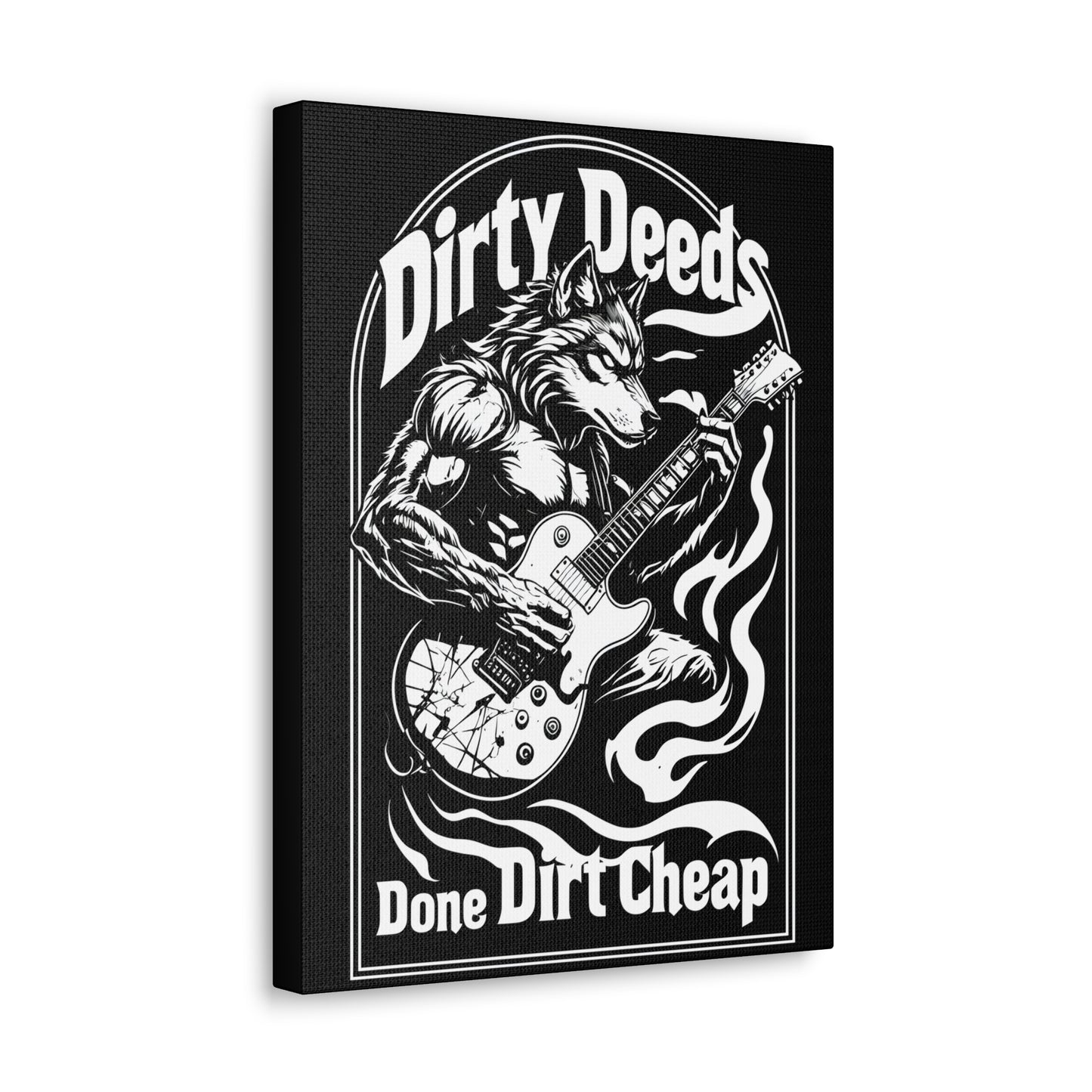 Canvas Wall Art, Vintage Rock Band, Retro Music Legend Top, Dirty Deeds, Classic Rocker Gift, Music
