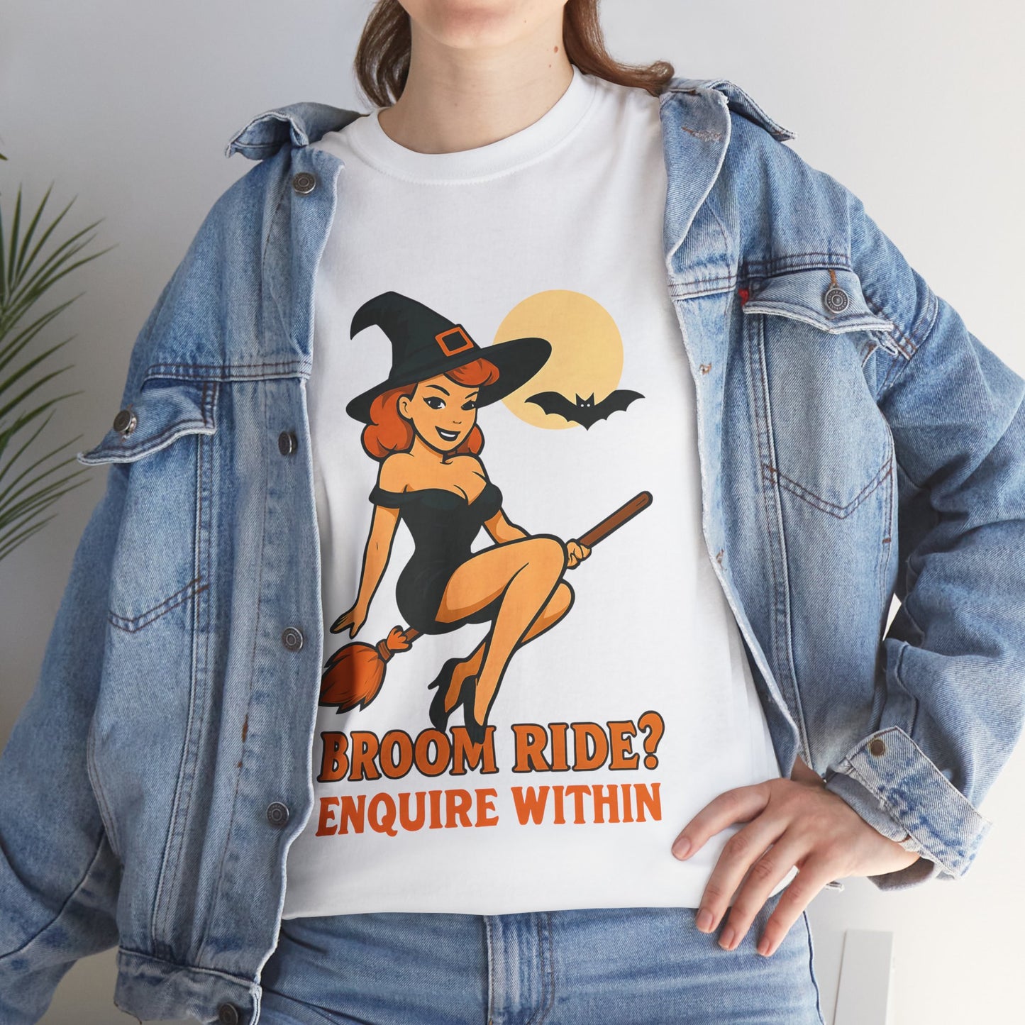 Halloween Witch Tee, Unisex Cotton T-Shirt, Spooky Apparel, Cute Halloween Shirt, Witchy Gifts, Fun Costume Top