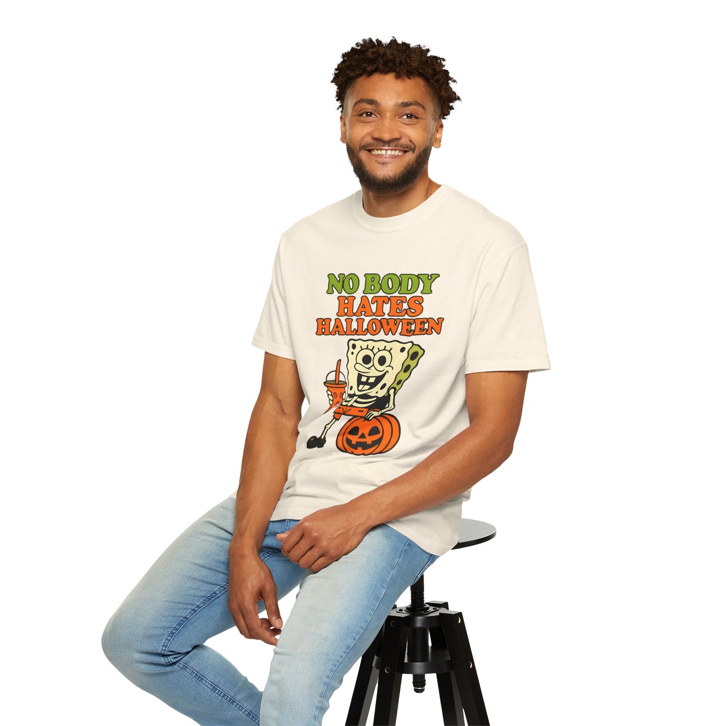 Halloween T-Shirt featuring SpongeBob, Funny Halloween Shirt, Unisex Graphic Tee, Gift for Halloween Lovers, Costume Party Wear, Spooky Season Apparel