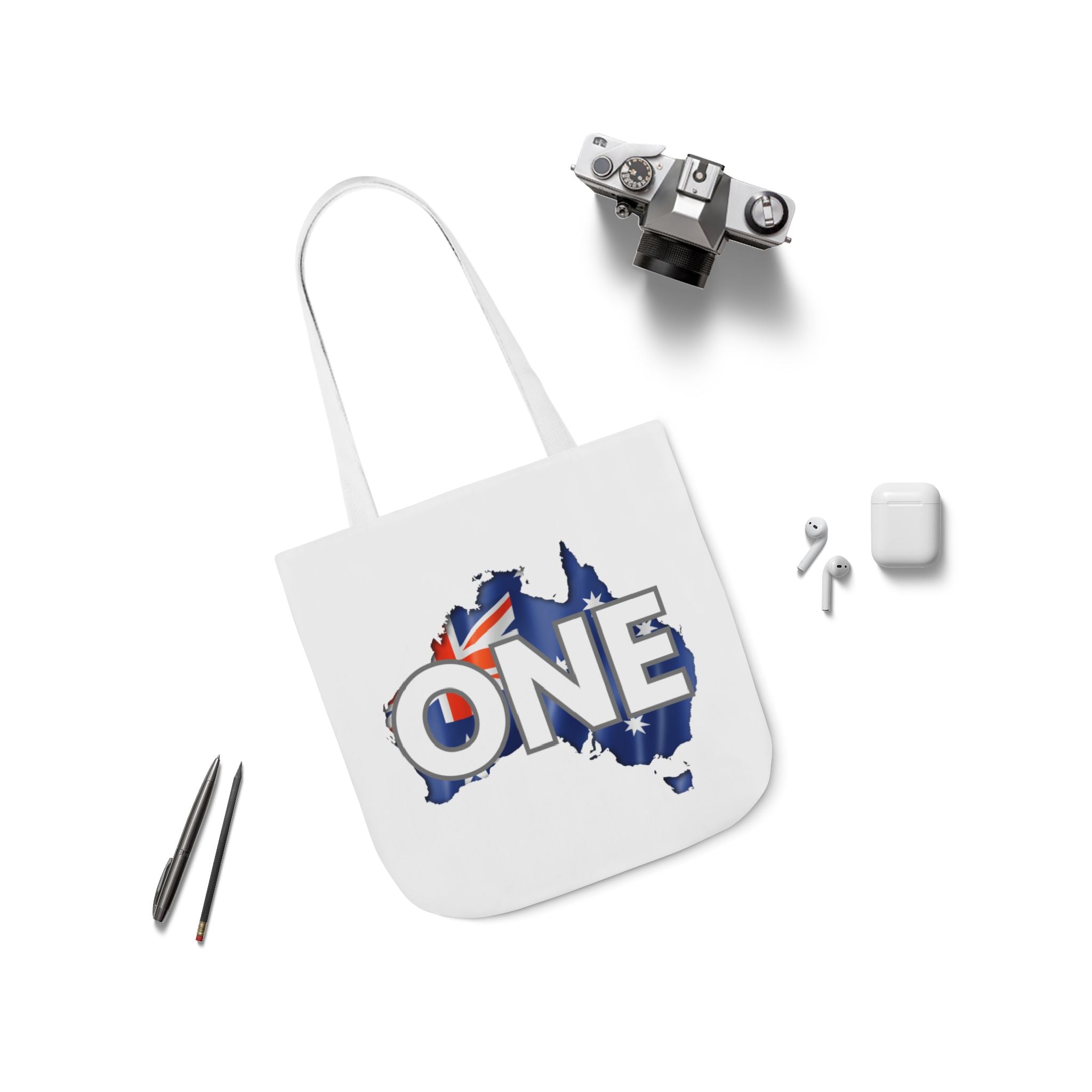 Australia Map 'ONE' Canvas Tote Bag — Patriotic Aussie Market Tote