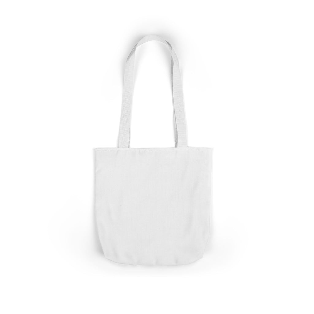 Bunny canvas tote bag with white strap and blank-looking white front panel