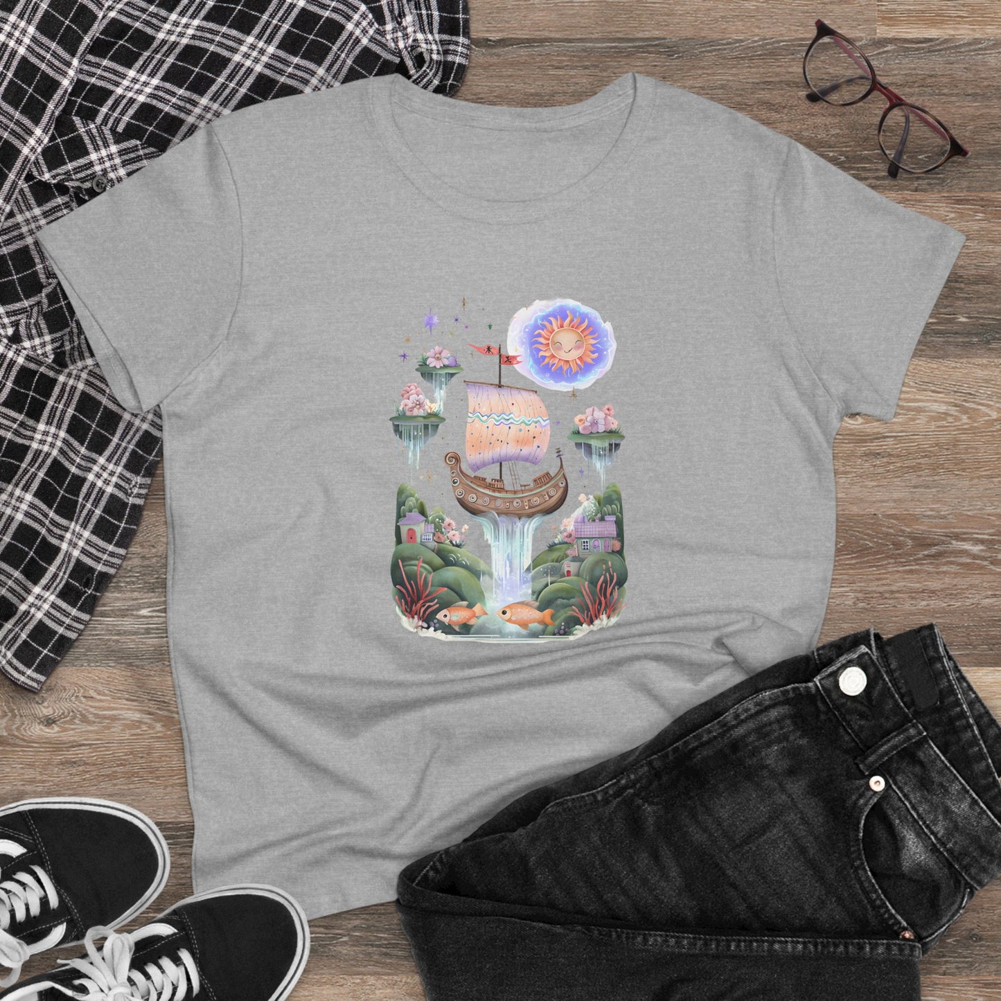 Whimsical Graphic Tee, Dreamy Summer Shirt, Nature Lover Gift, Inspirational Fashion, Women's Casual Top, Perfect for Festivals, Gift for