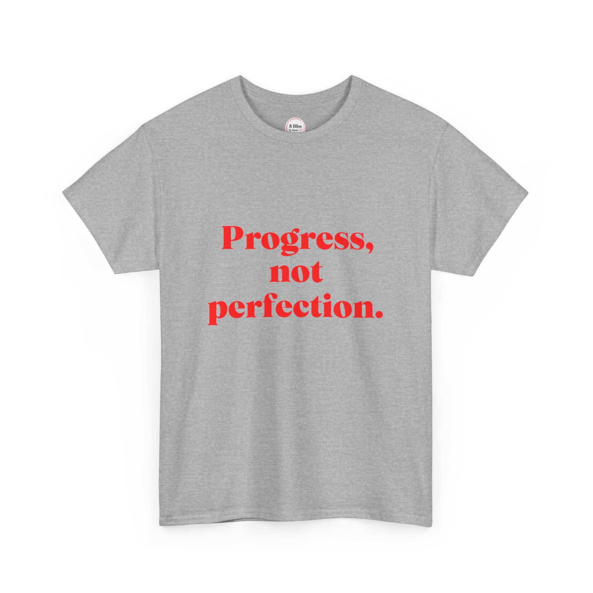 Progress, Not Perfection Unisex Cotton Tee, Motivational Shirt, Casual Wear, Gift for Friends, Everyday Comfort, Inspiring T-Shirt, Positive