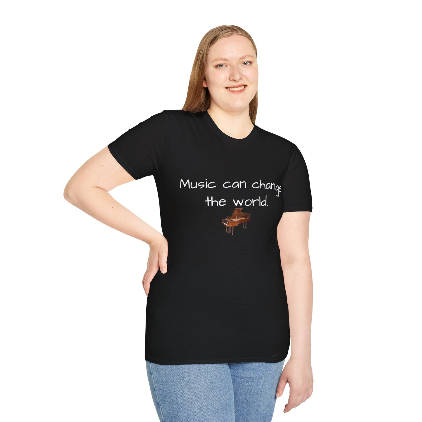 Inspirational Quote Tee, Unisex Softstyle T-Shirt, Music Lover Gift, Casual Wear