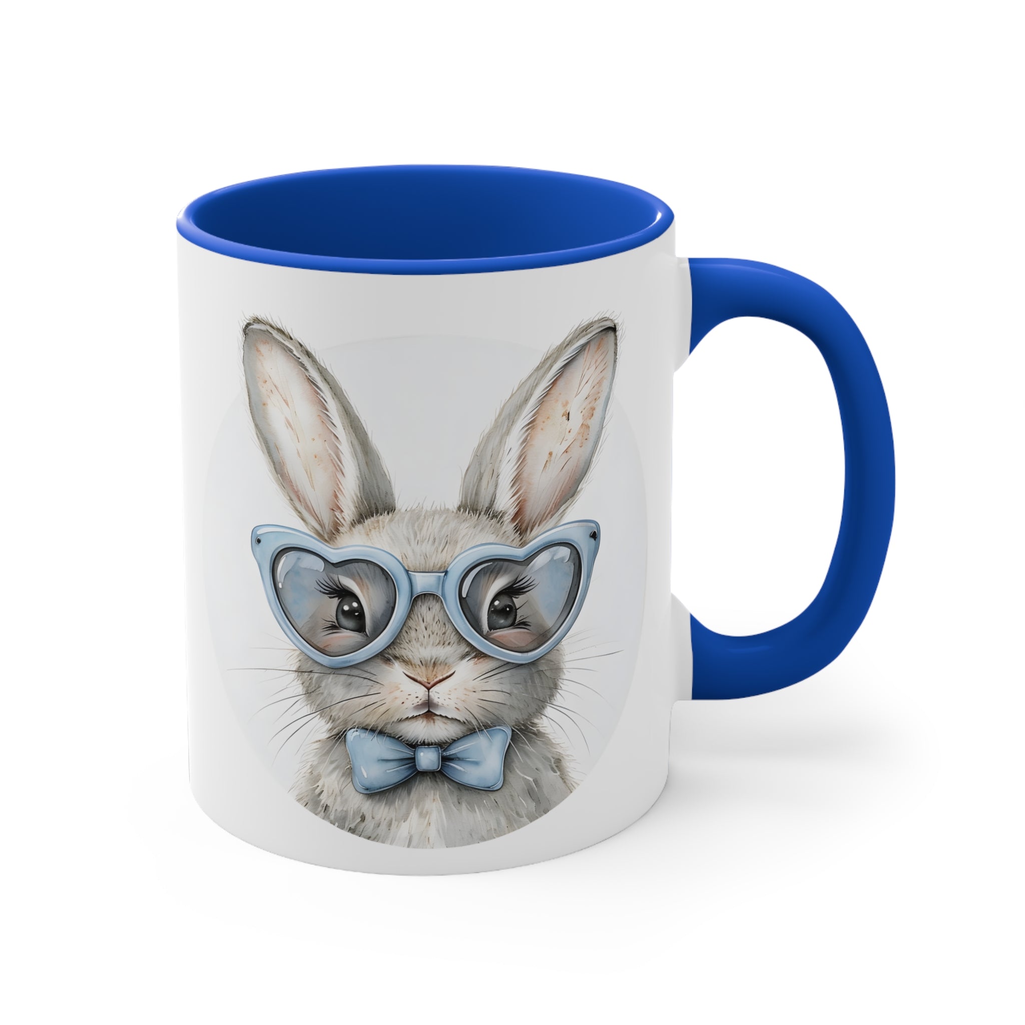 Cool Bunny Mug, Cute Rabbit Coffee Cup, Colorful Accent Mugs for Pet Lovers, Fun Gift for Holidays, Unique Tea Drinking Experience